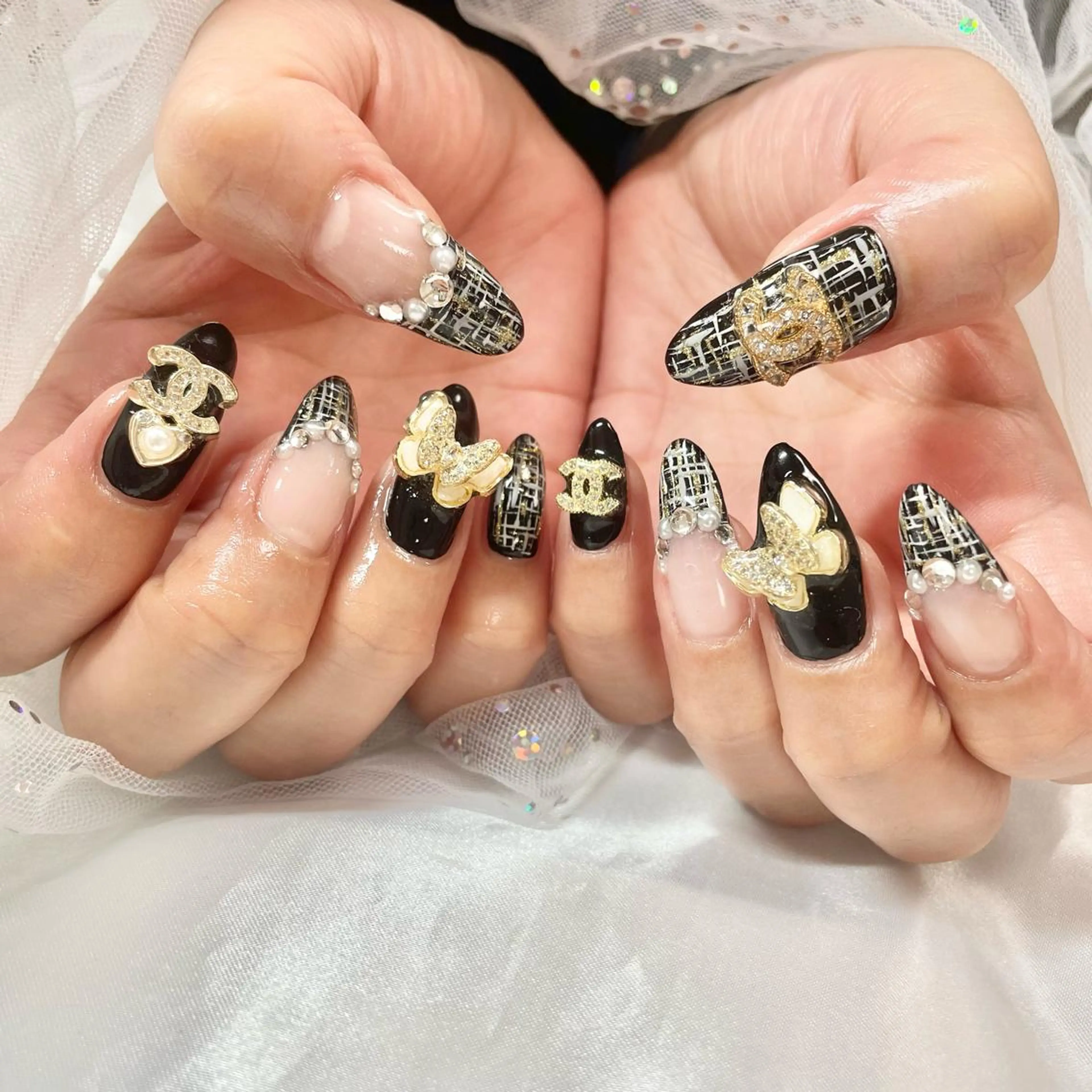 ネイル ツイードネイル ハンドネイル 🎀AYAKO 🎀中韓ネイルのネイルデザイン