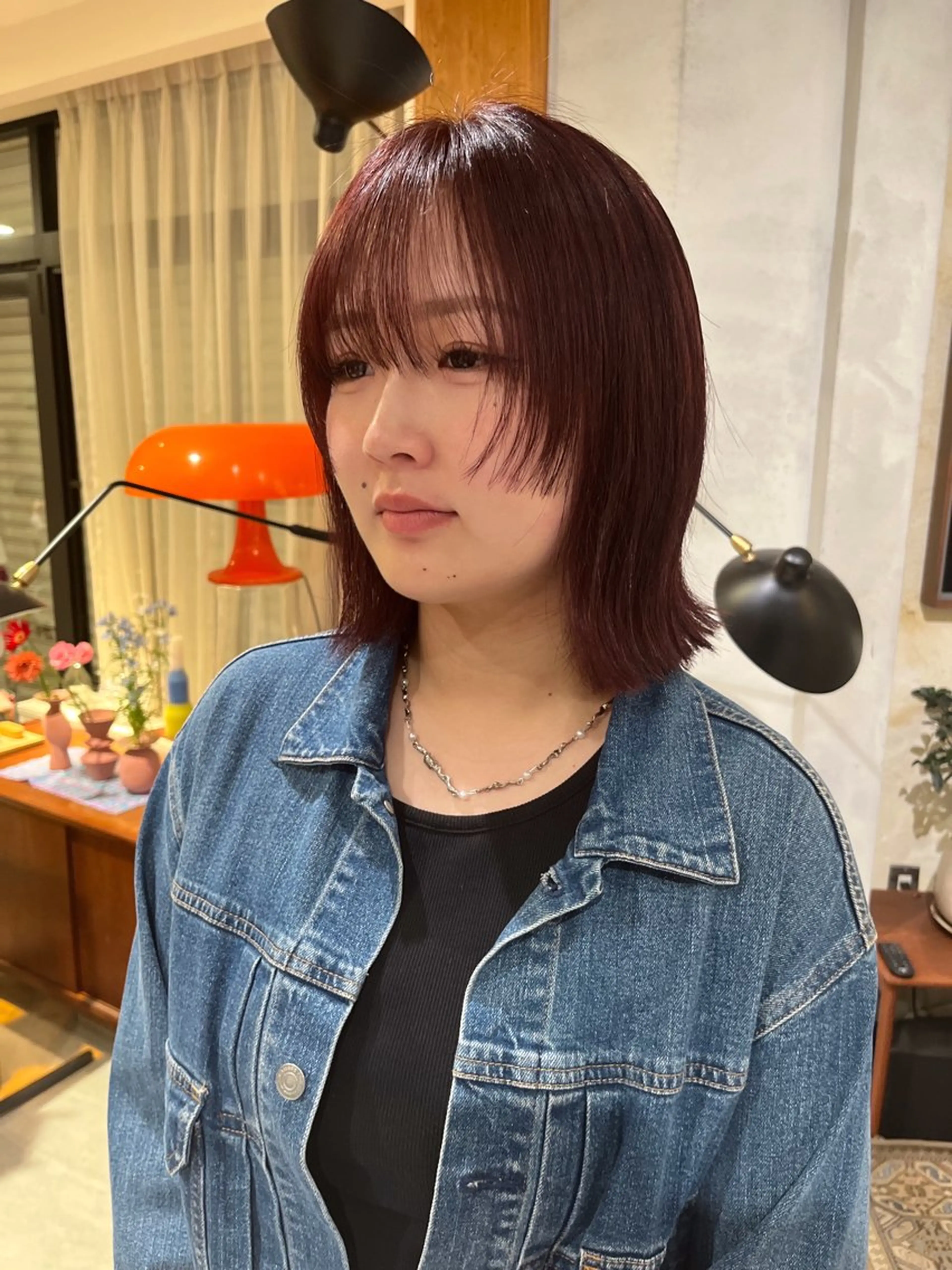 ミディアム カラー Fleur 西 優希のヘアスタイル