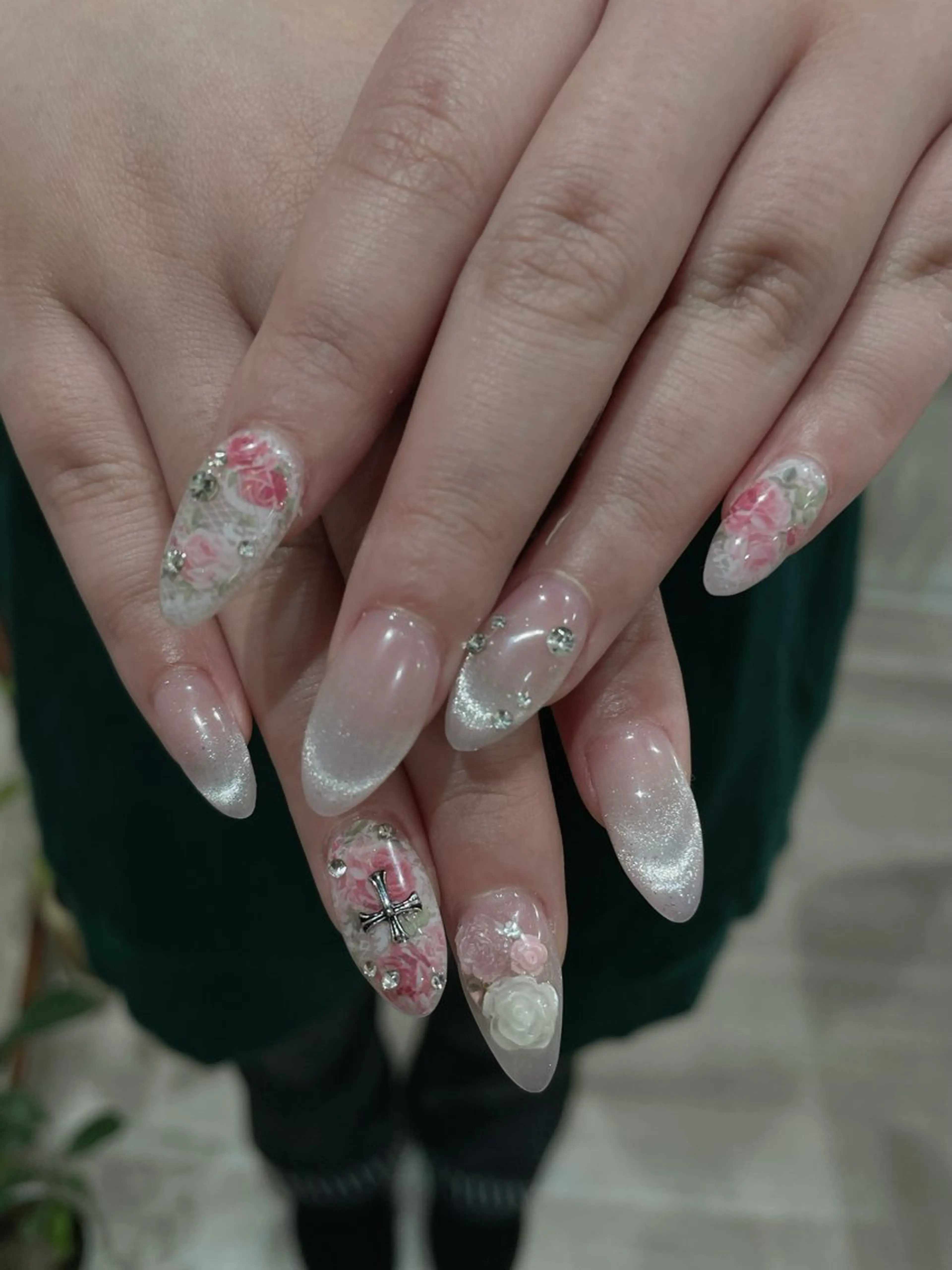 ネイル 長さ出し ハンドネイル Ricnail☾ ayanoのネイルデザイン