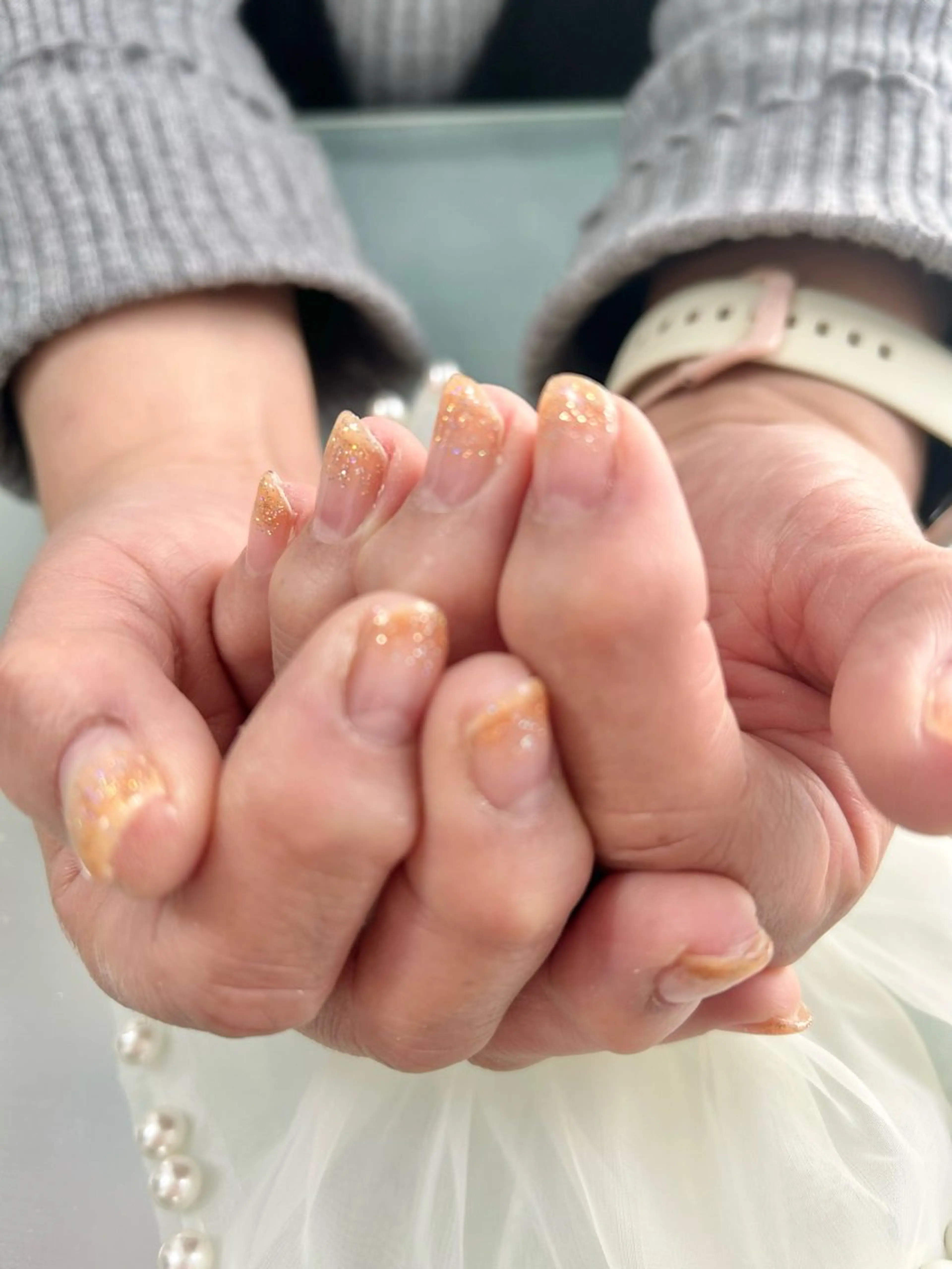 ネイル グラデーション ラメ(グリッター) ラメグラデーション ショートネイル B.S_ LauLDesignのエステ・リラクイメージ