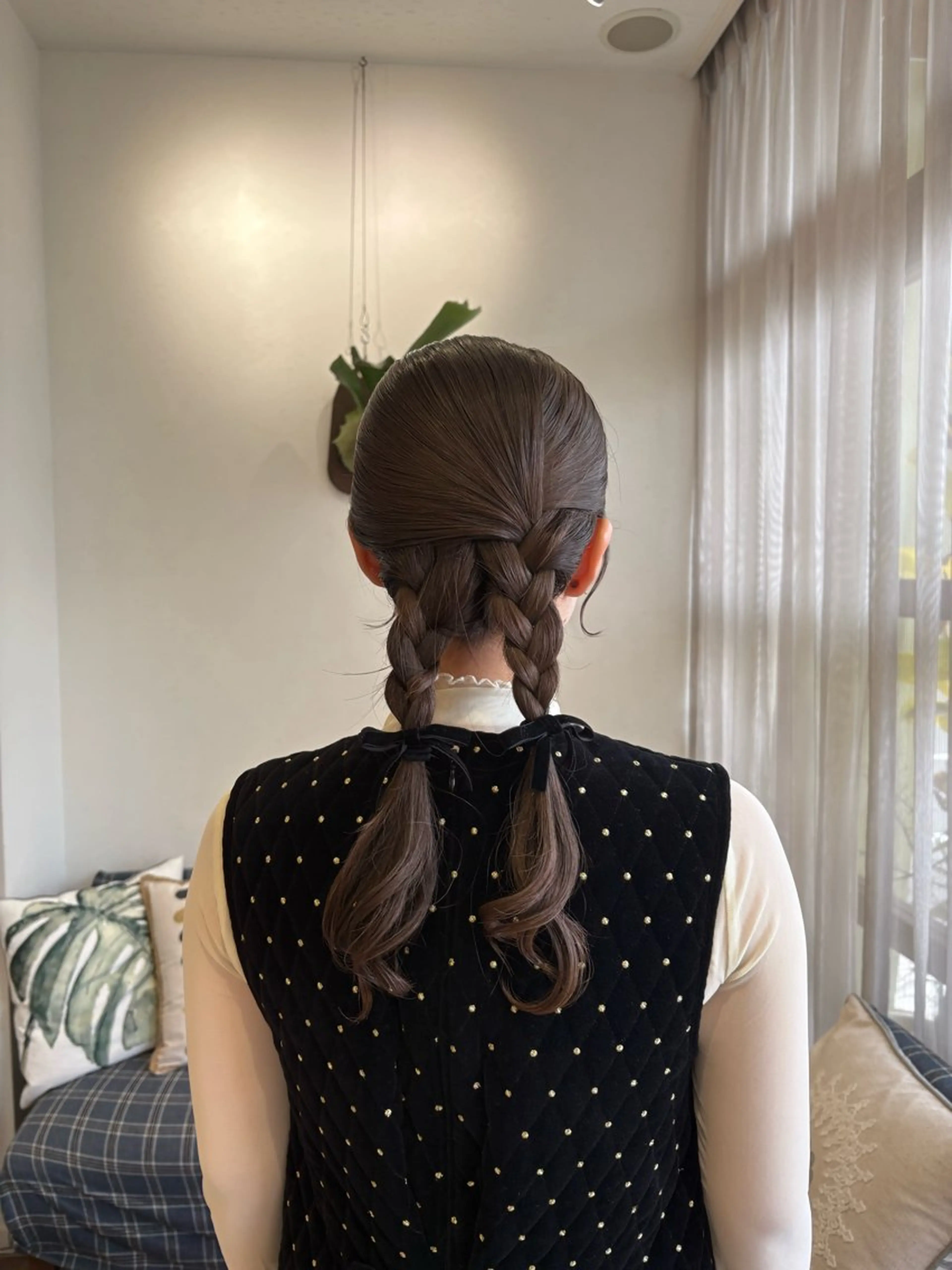 カラー ヘアアレンジ 透明感カラー 三つ編み カット ヘアカラー 竹口 莉央のヘアスタイル