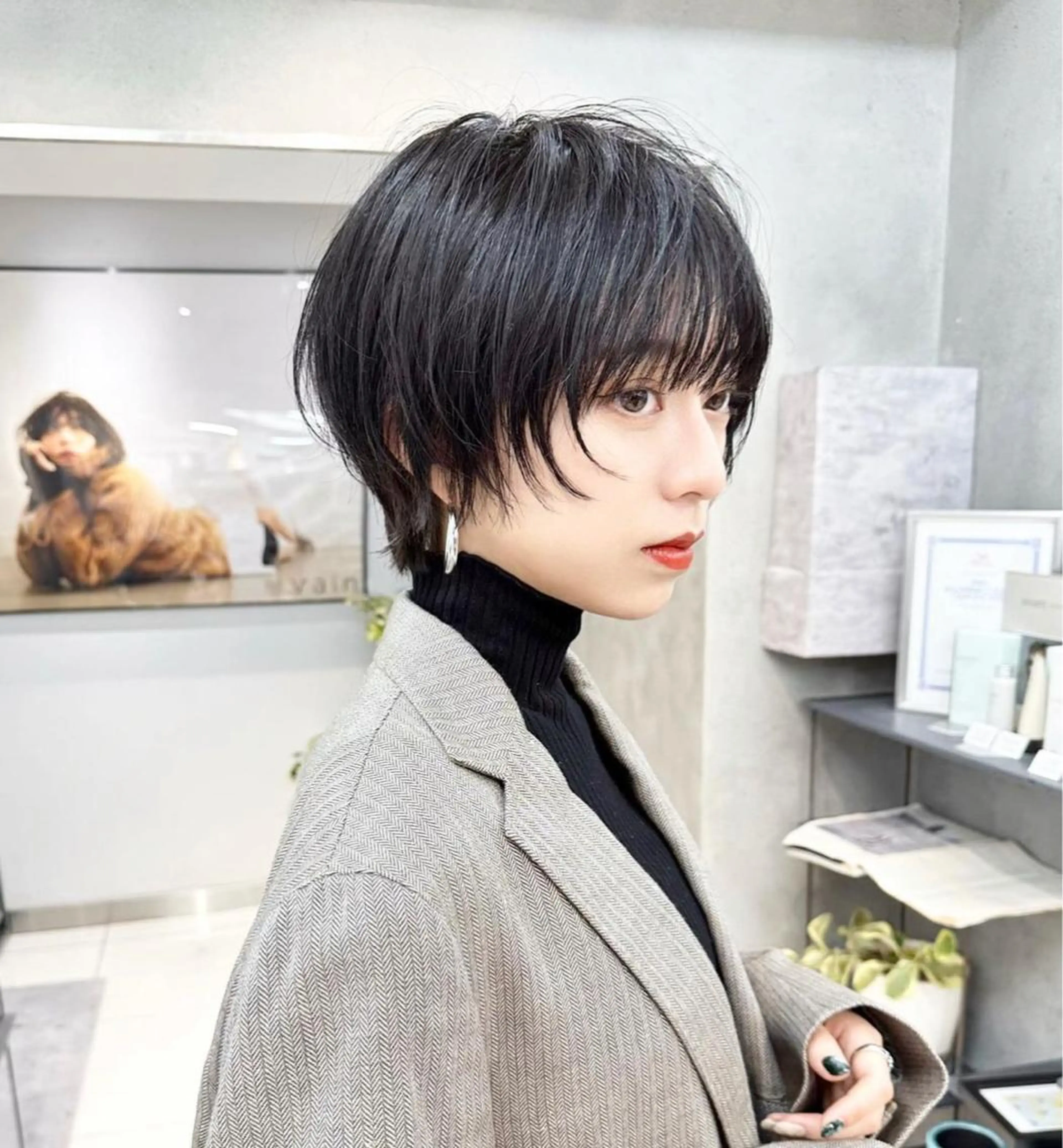 ショート カラー ウルフ/顔まわり ♡めいのヘアスタイル