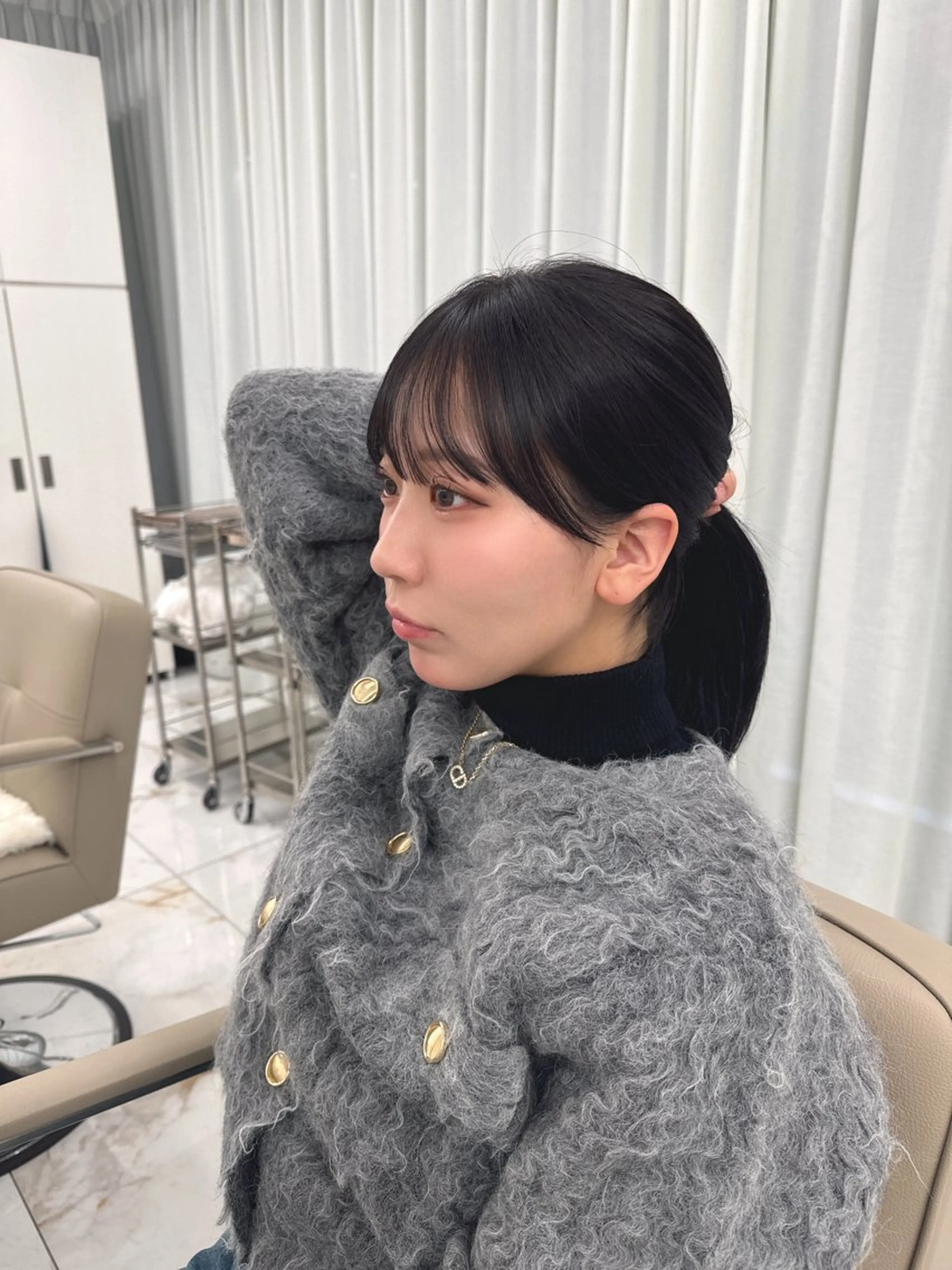 セミロング のり🐼顔まわり/ 韓国/レイヤーカットのヘアスタイル