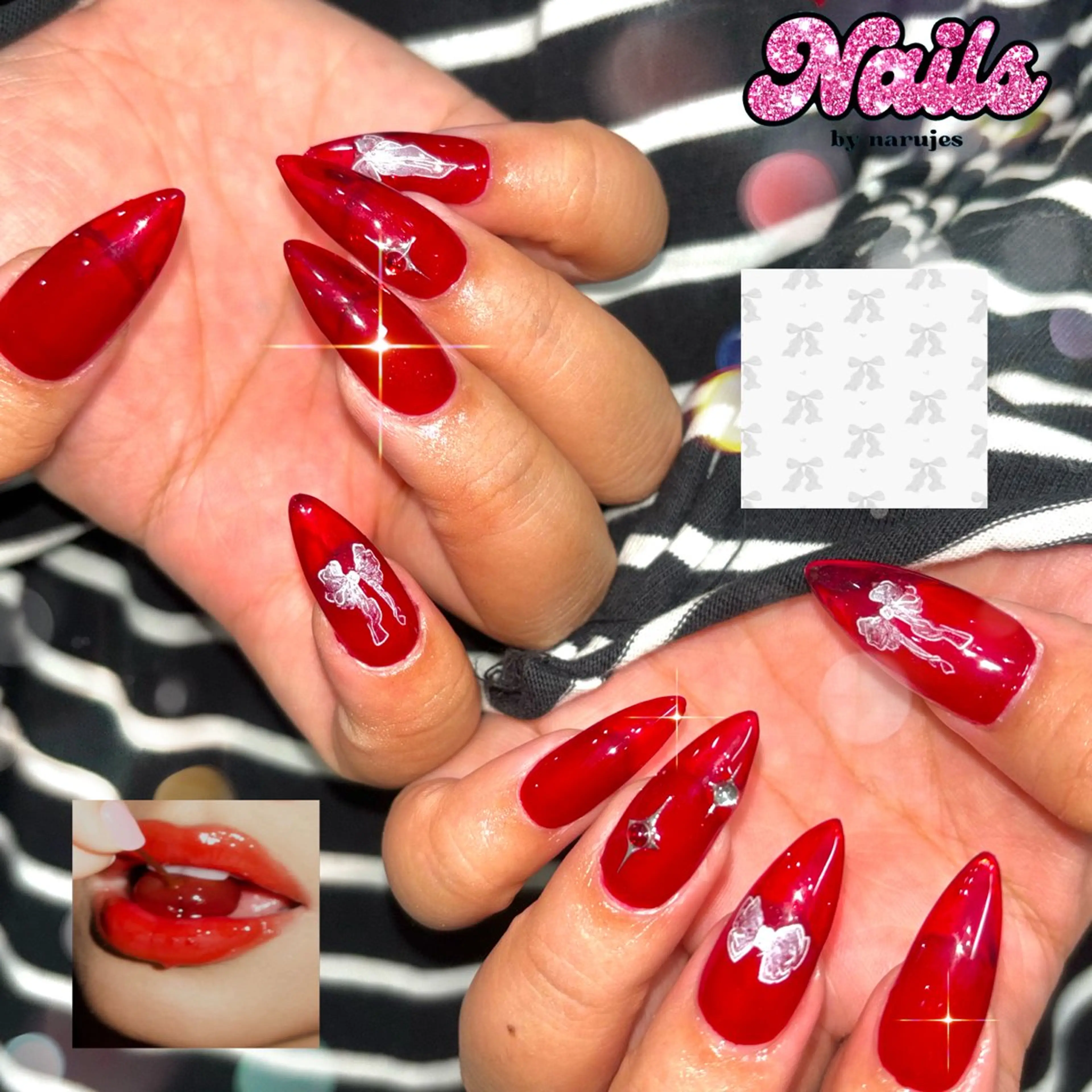 ネイル ロングネイル ギャルネイル🧸💖 narujesのネイルデザイン