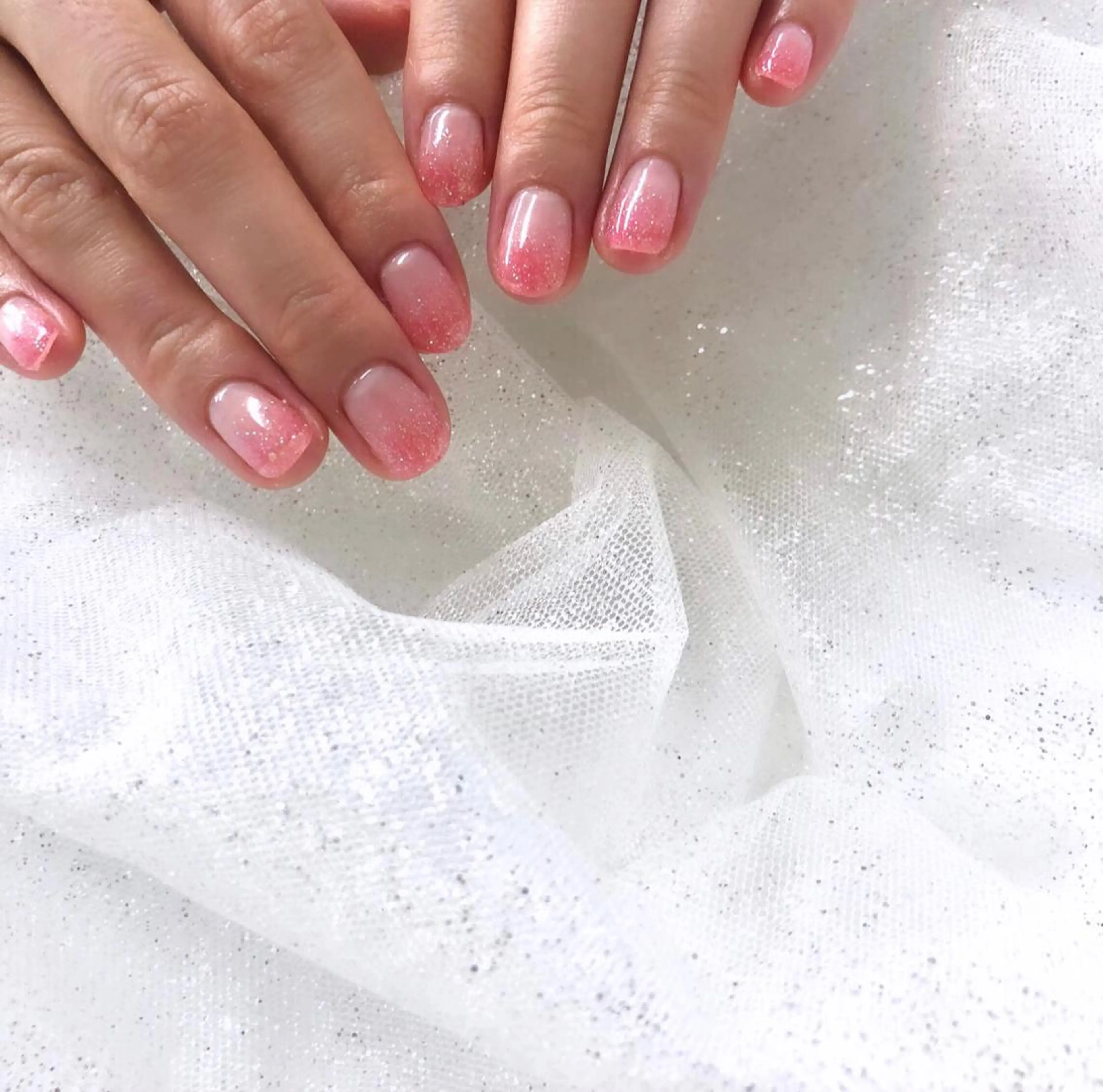 ネイル 桜ネイル グラデーション ラメ(グリッター) 春ネイル nail 1997のネイルデザイン