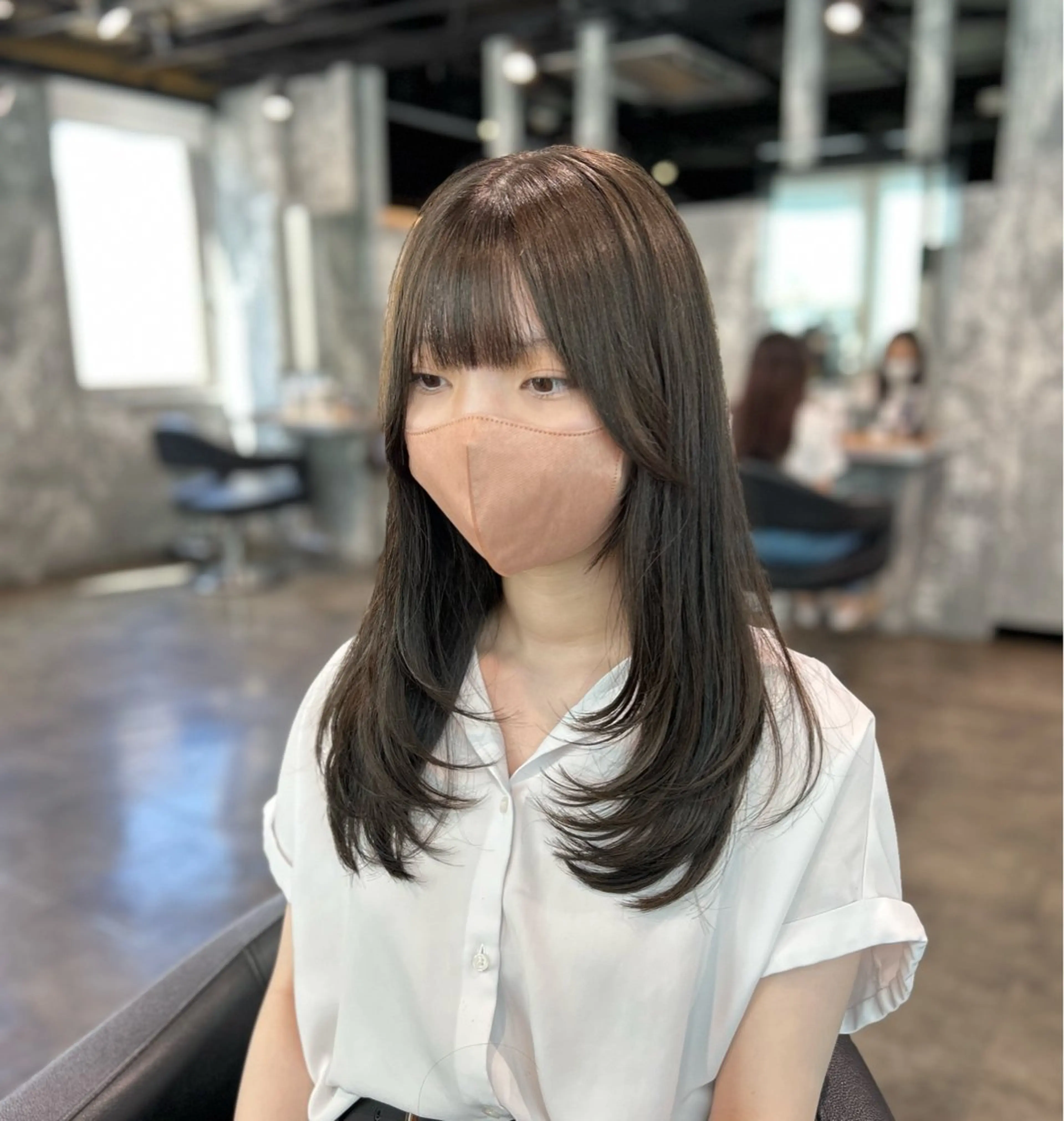 ロング カラー カット ヘアカラー トリートメント ヘアセット I'S.横浜所属・赤み消しカラー 🍀JUNKIのヘアスタイル