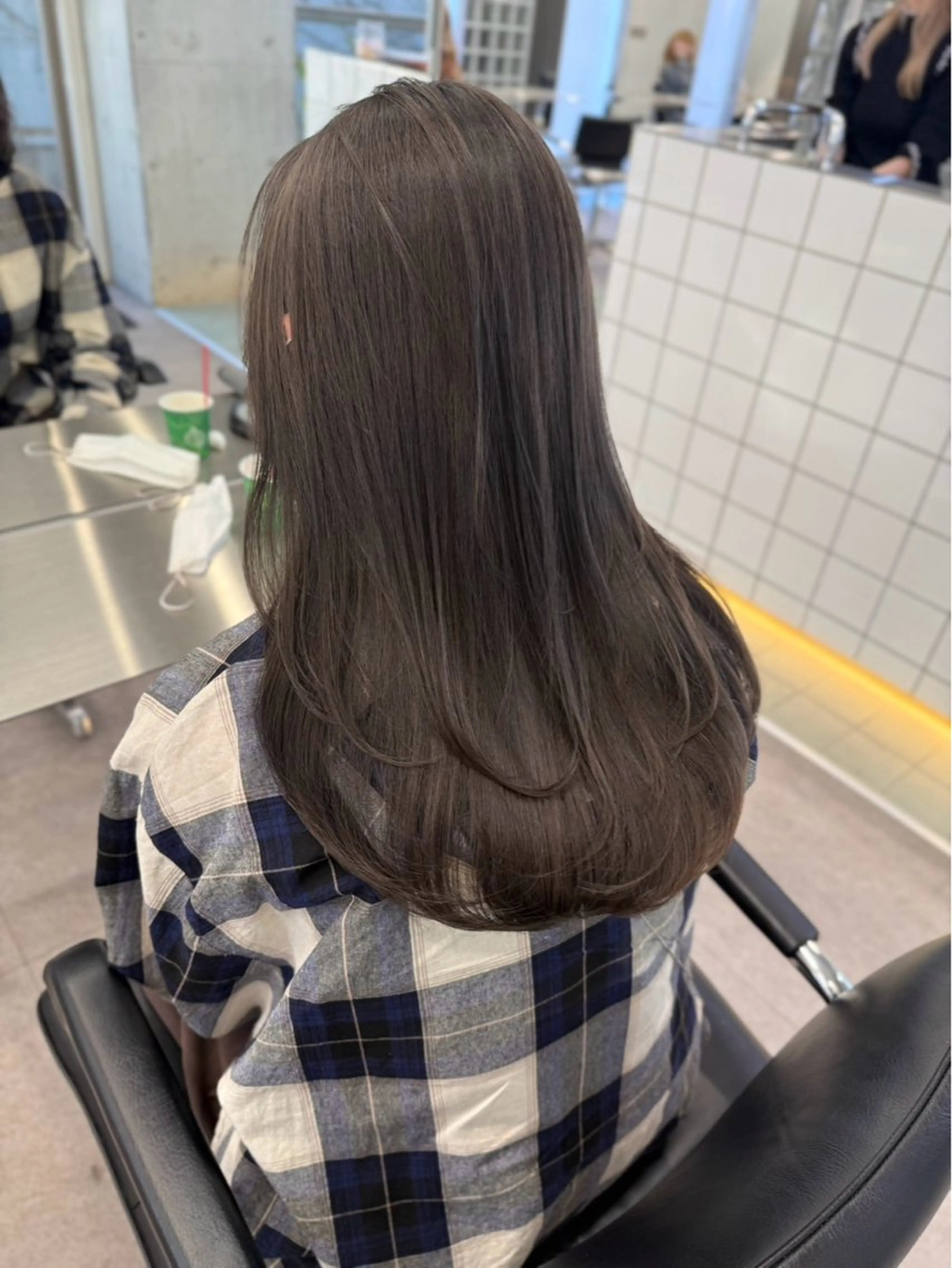 ロング カラー 透明感カラー 福田 花音のヘアスタイル