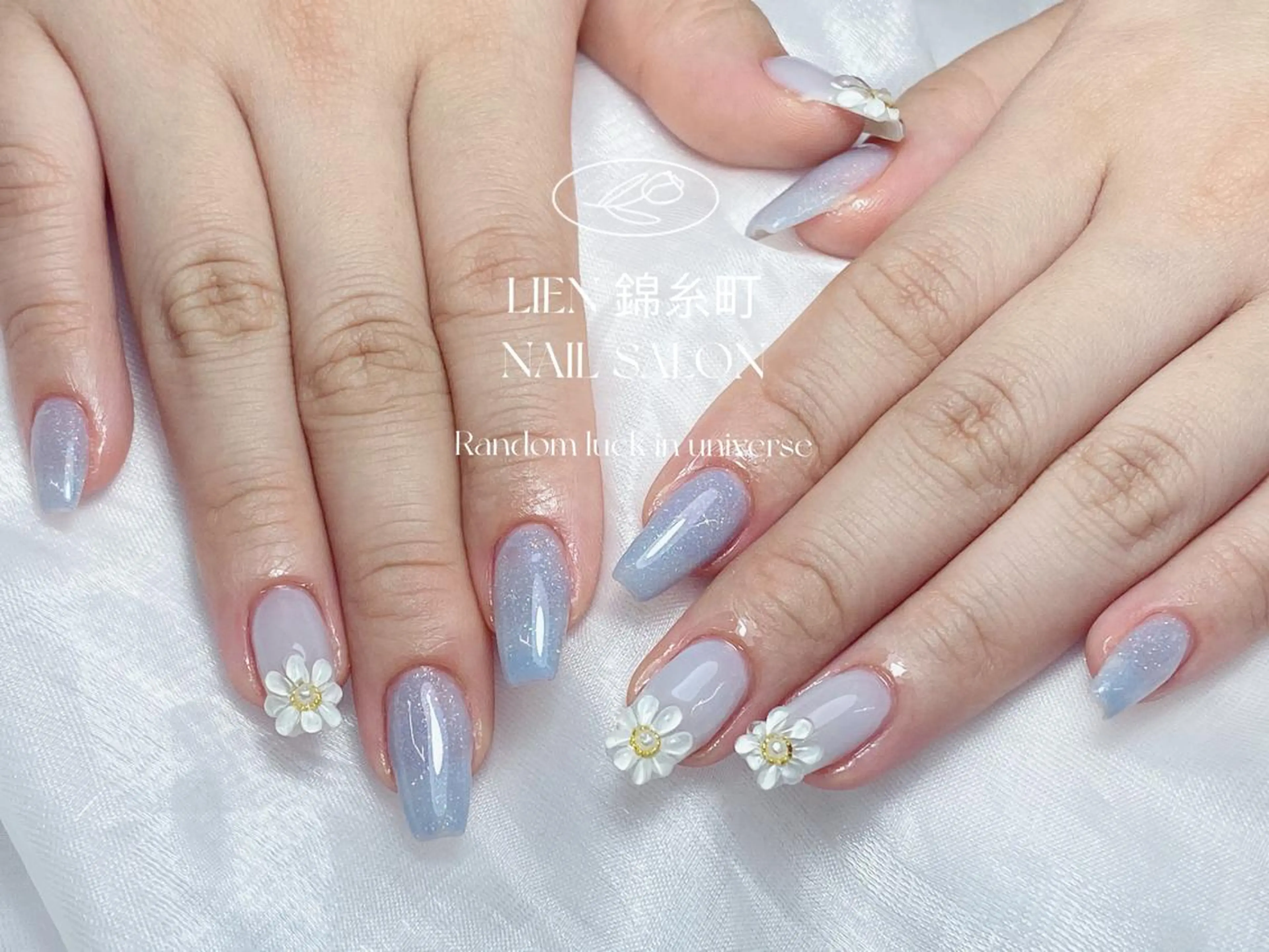 ネイル 水色 ハンドネイル Lien  _リエン リエンのネイルデザイン