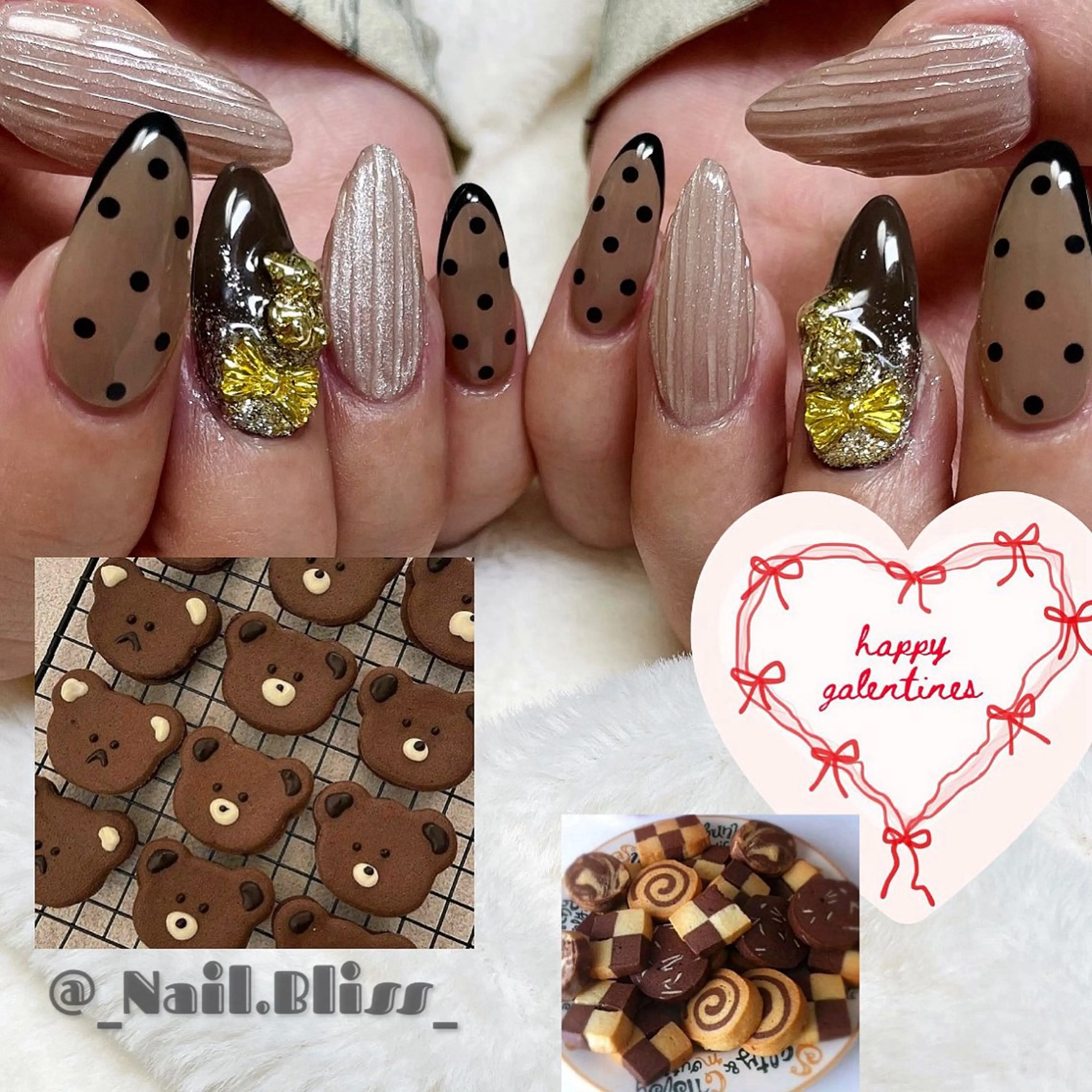 ネイル マグネットネイル 持ち込み バレンタイン ハンドネイル NAIL BLISSのネイルデザイン