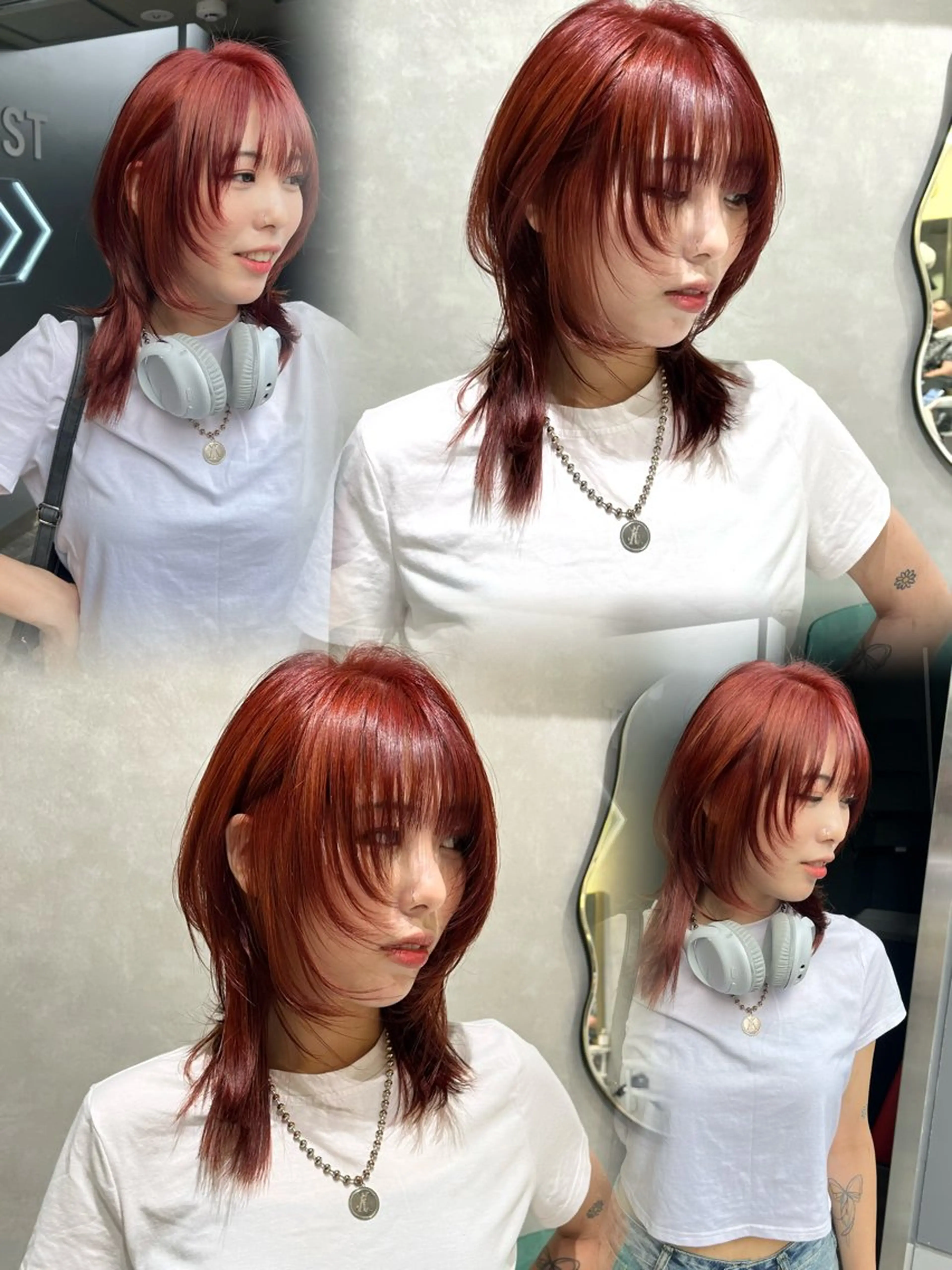 ミディアム カット トリートメント 海外girl🤎 透明感ベージュmaoのヘアスタイル