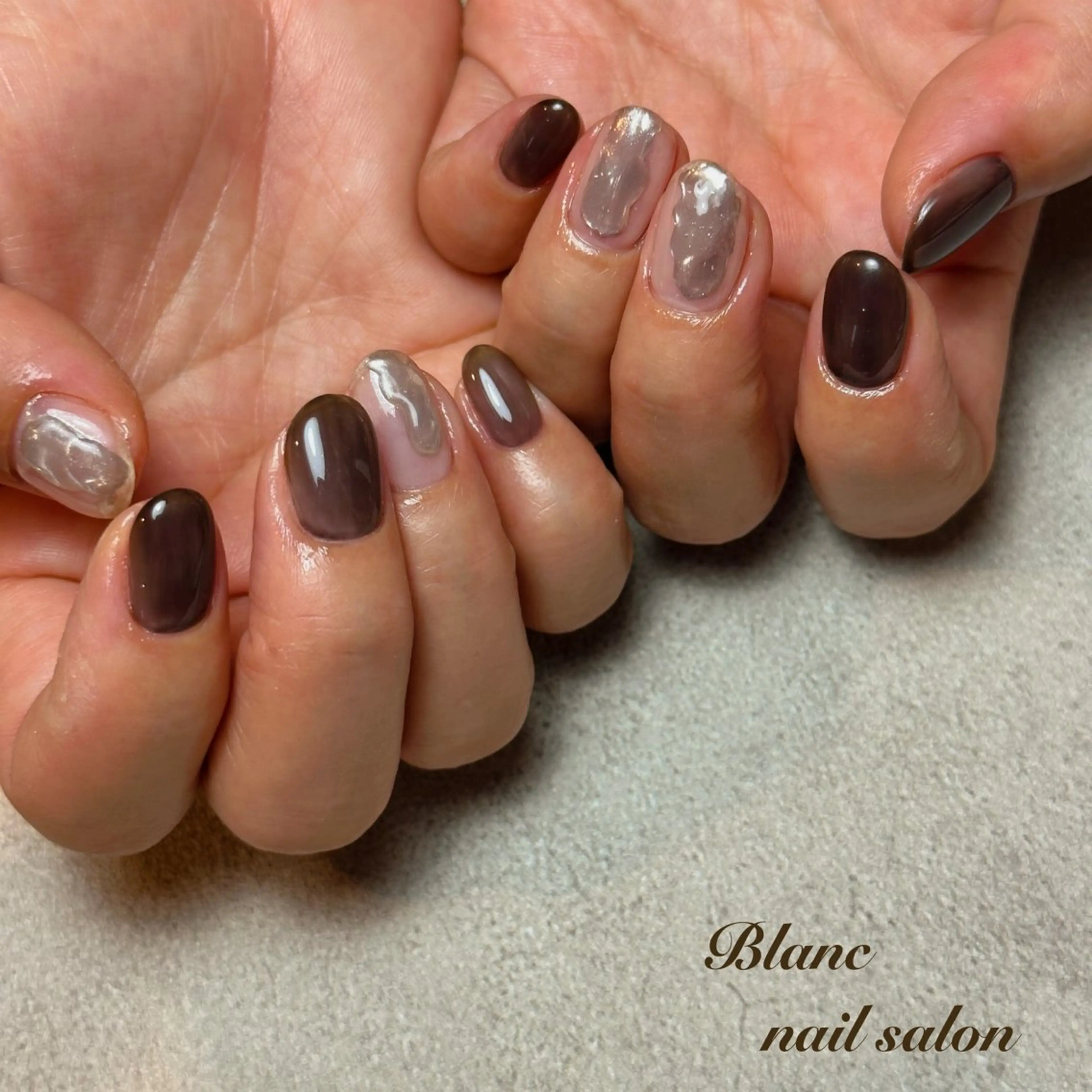 ショート Blanc ブランのネイルデザイン