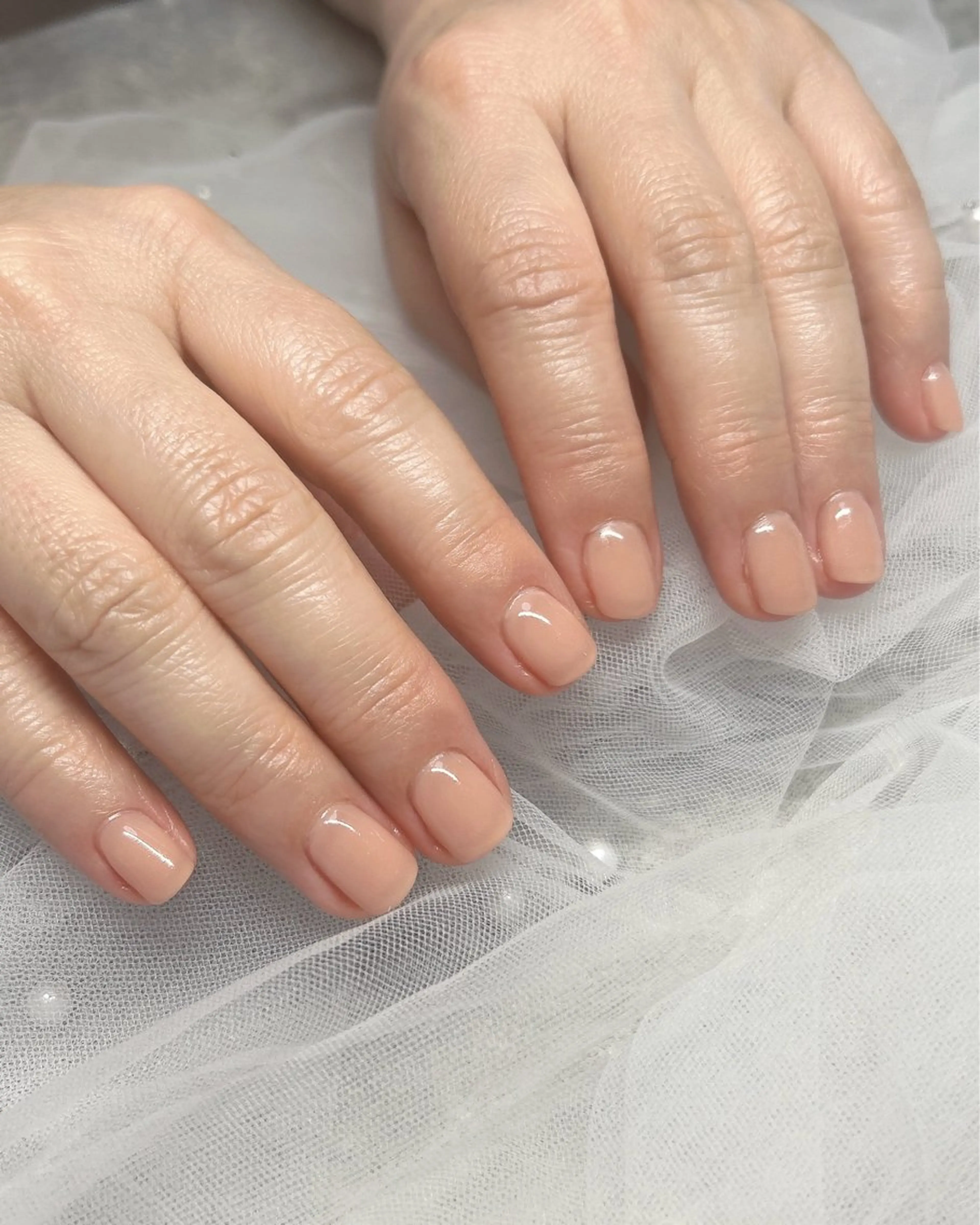 ネイル ワンカラーネイル オレンジ ハンドネイル ten nail salon　かえでのネイルデザイン