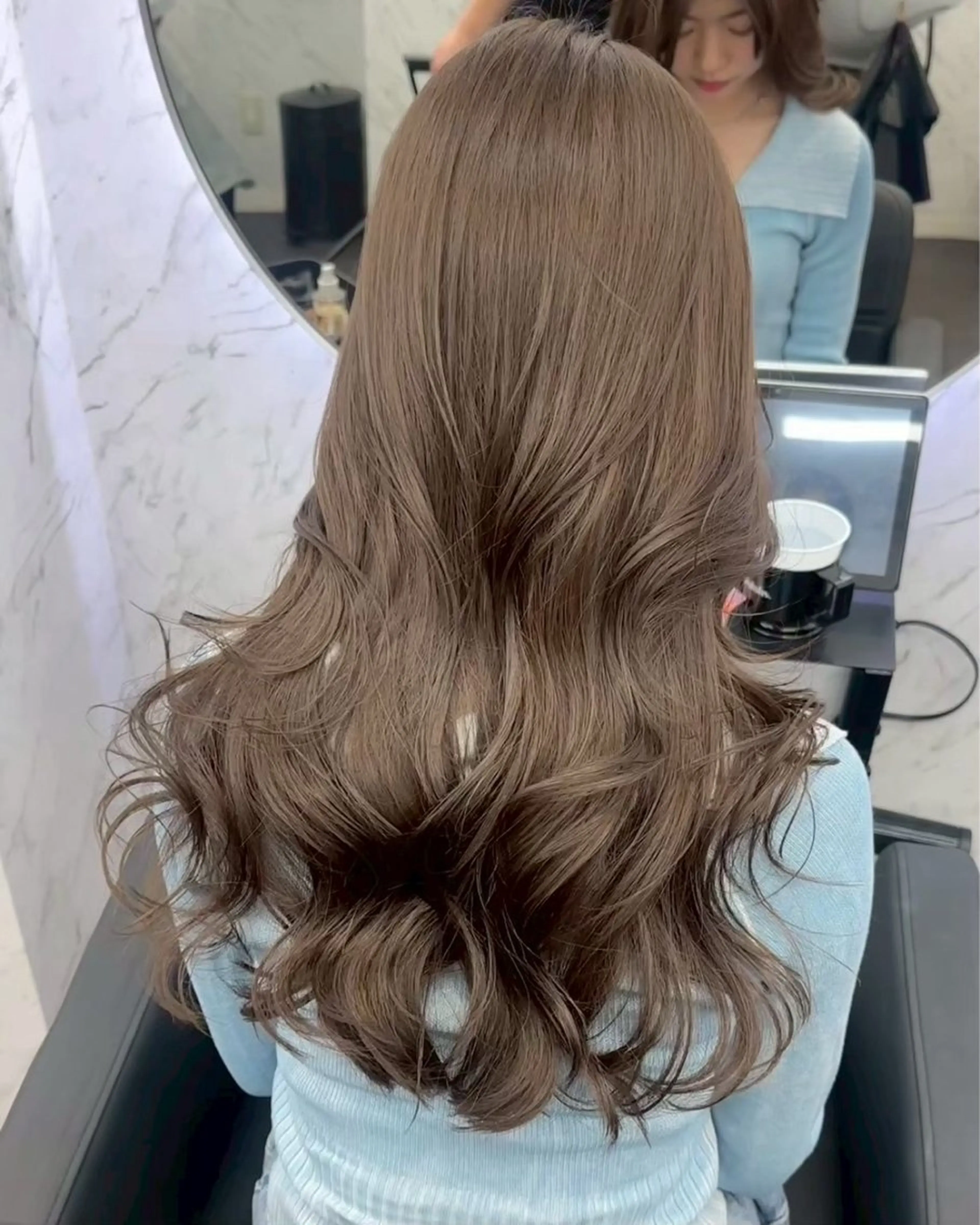 ロング カラー グレージュ ヘアカラー トリートメント カット¥1100 ✂️MIUのヘアスタイル