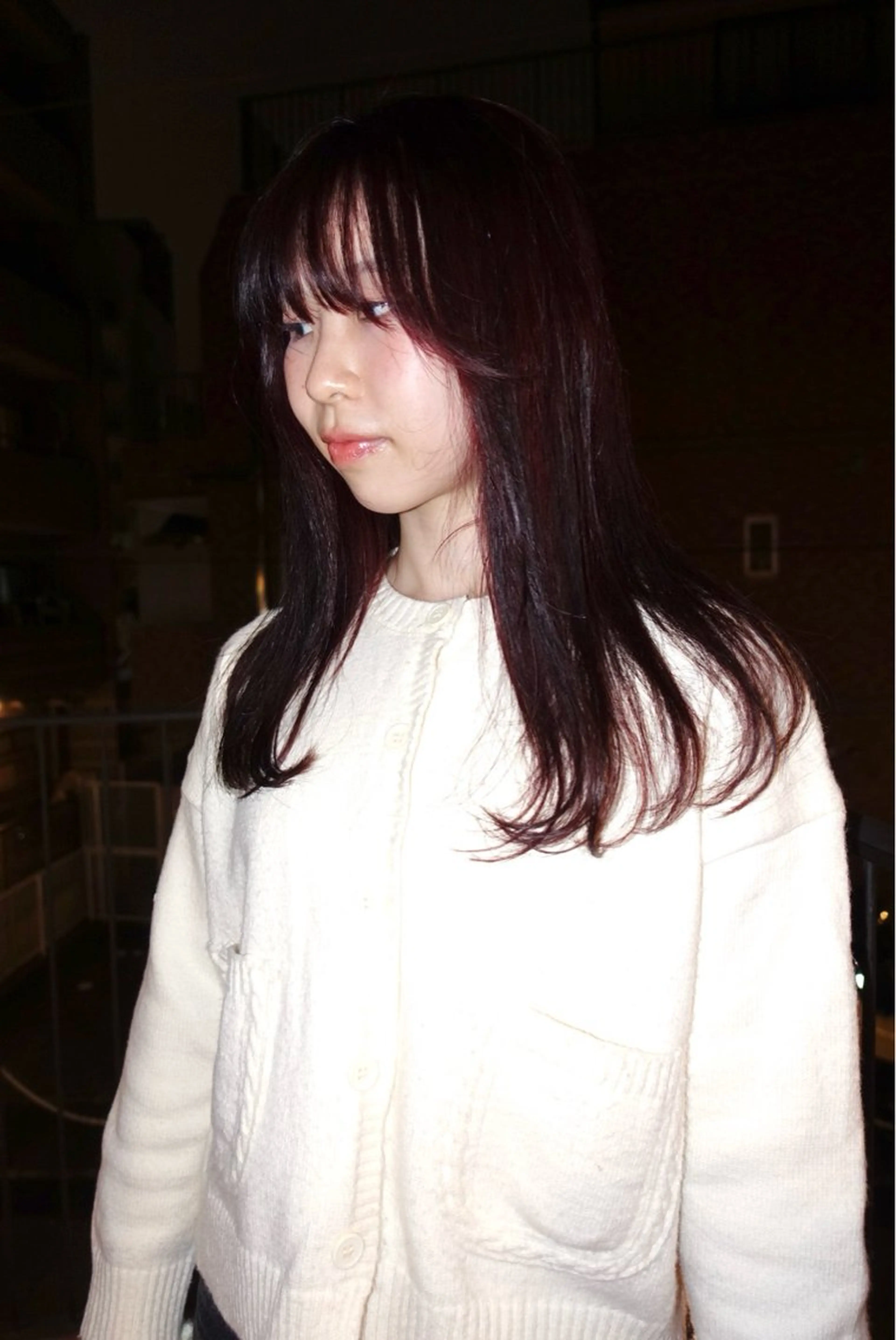 ロング カラー ヘアカラー トリートメント YUUKI/ウルフ .ボブパーマのヘアスタイル