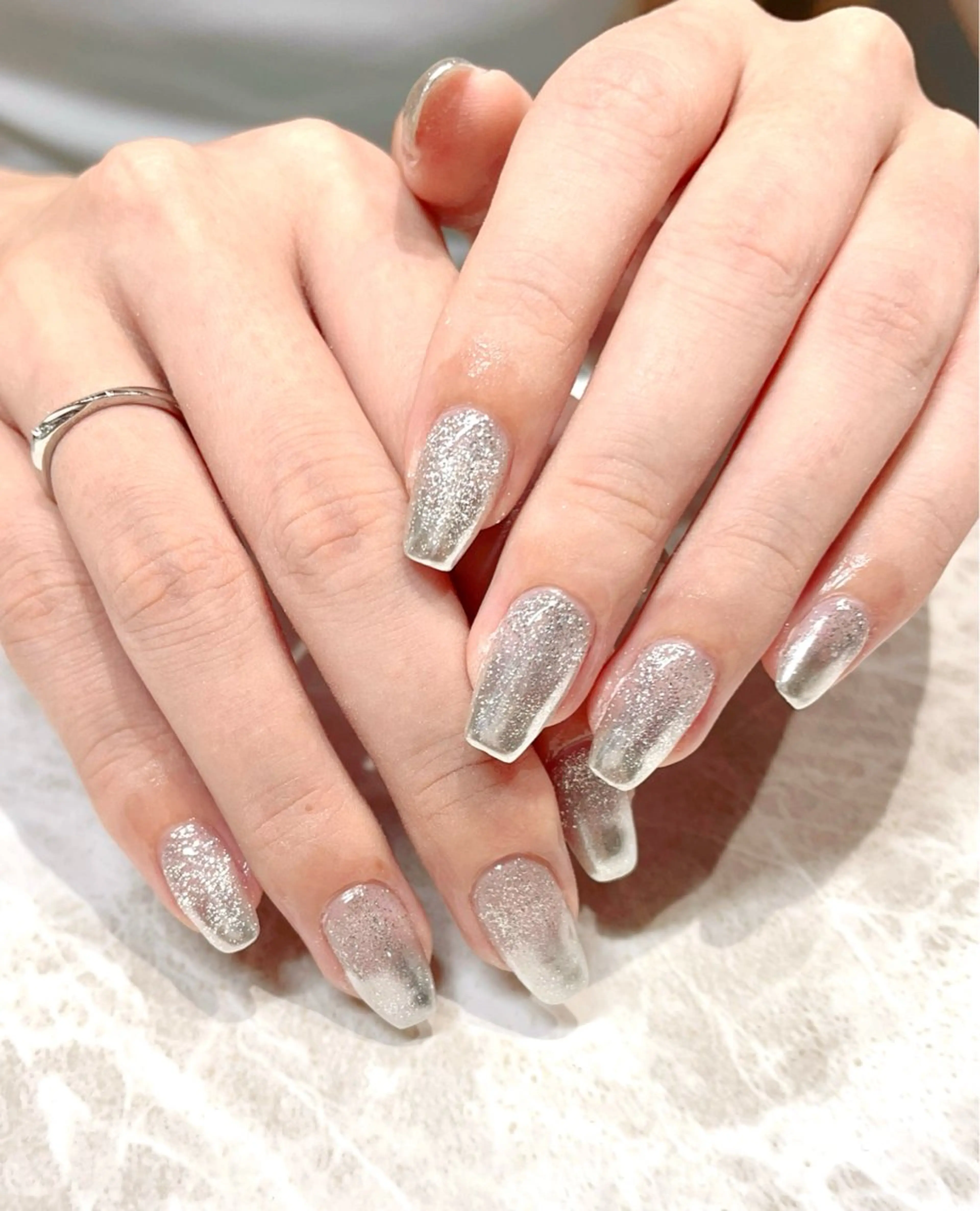 ネイル キラキラネイル ミラーネイル 🐾佐藤 りえ🐾のネイルデザイン