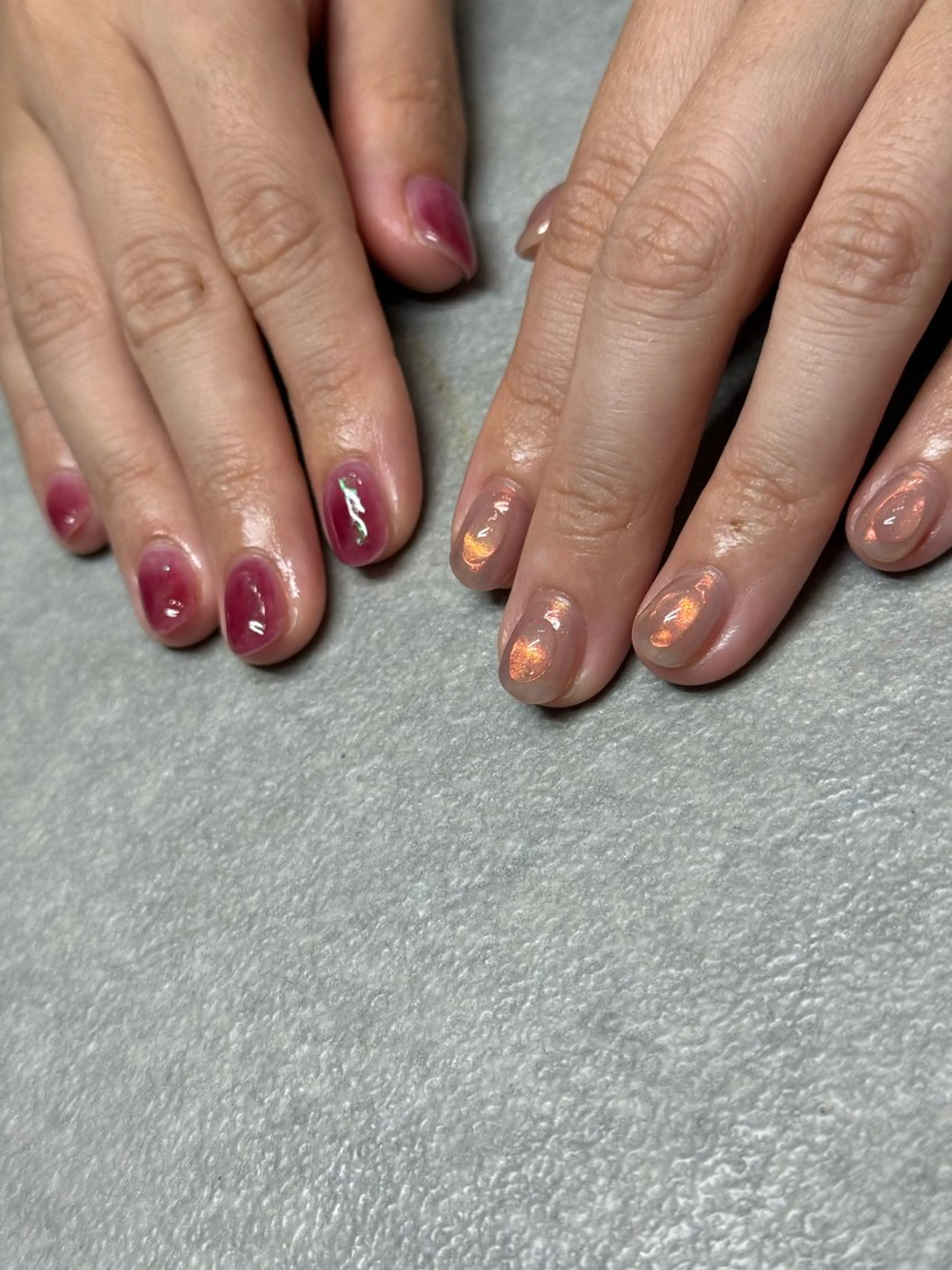 ネイル 氷ネイル・うるうるネイル ハンドネイル フットネイル kiii.__ ✴︎*のネイルデザイン