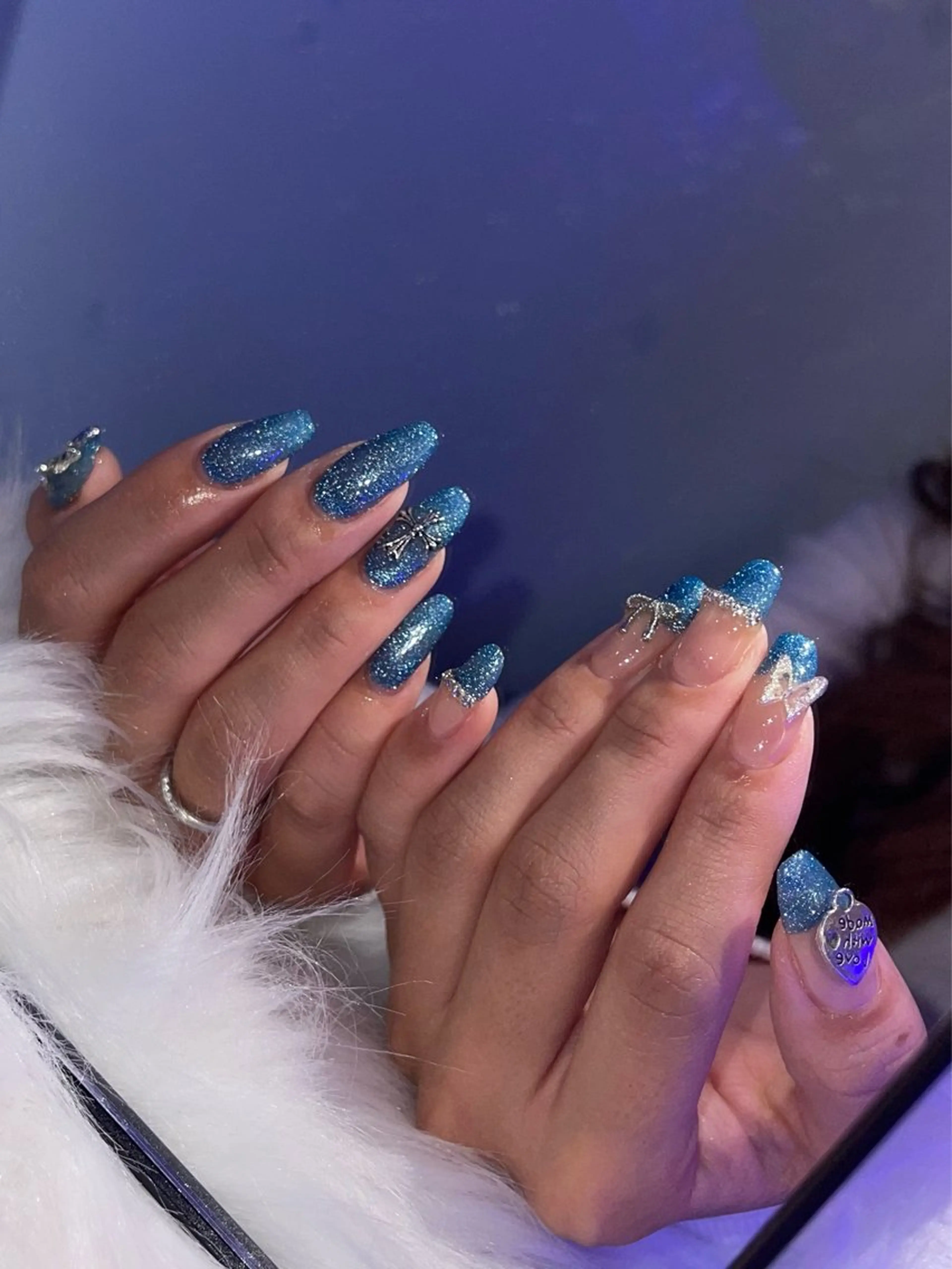 【初回オフ無料】フルアート🩵アート＋パーツ乗せ放題の写真