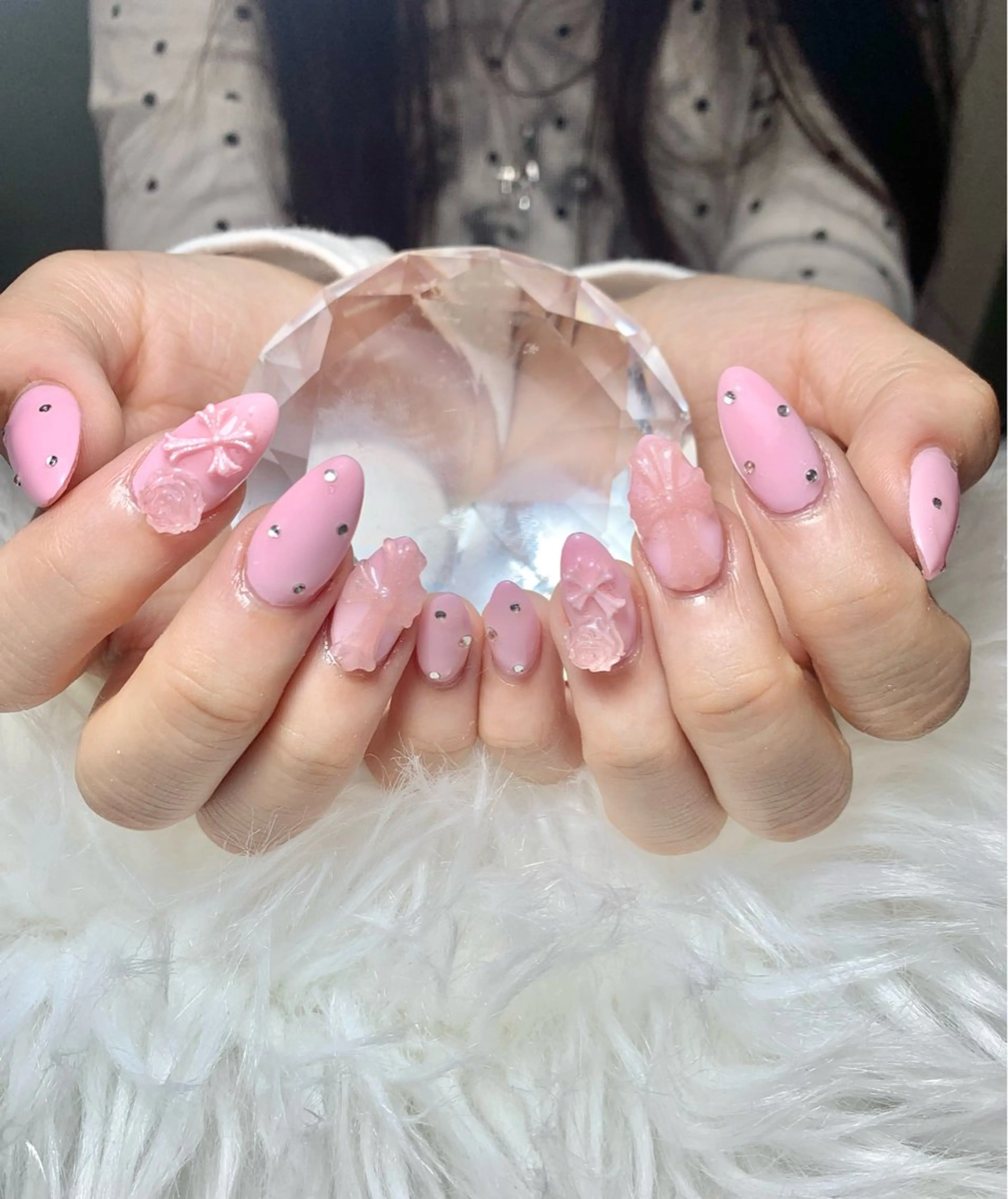 ネイル アートネイル オーロラネイル チークネイル 長さ出し フットネイル ハンドネイル 銀河_ Chan nailsのネイルデザイン