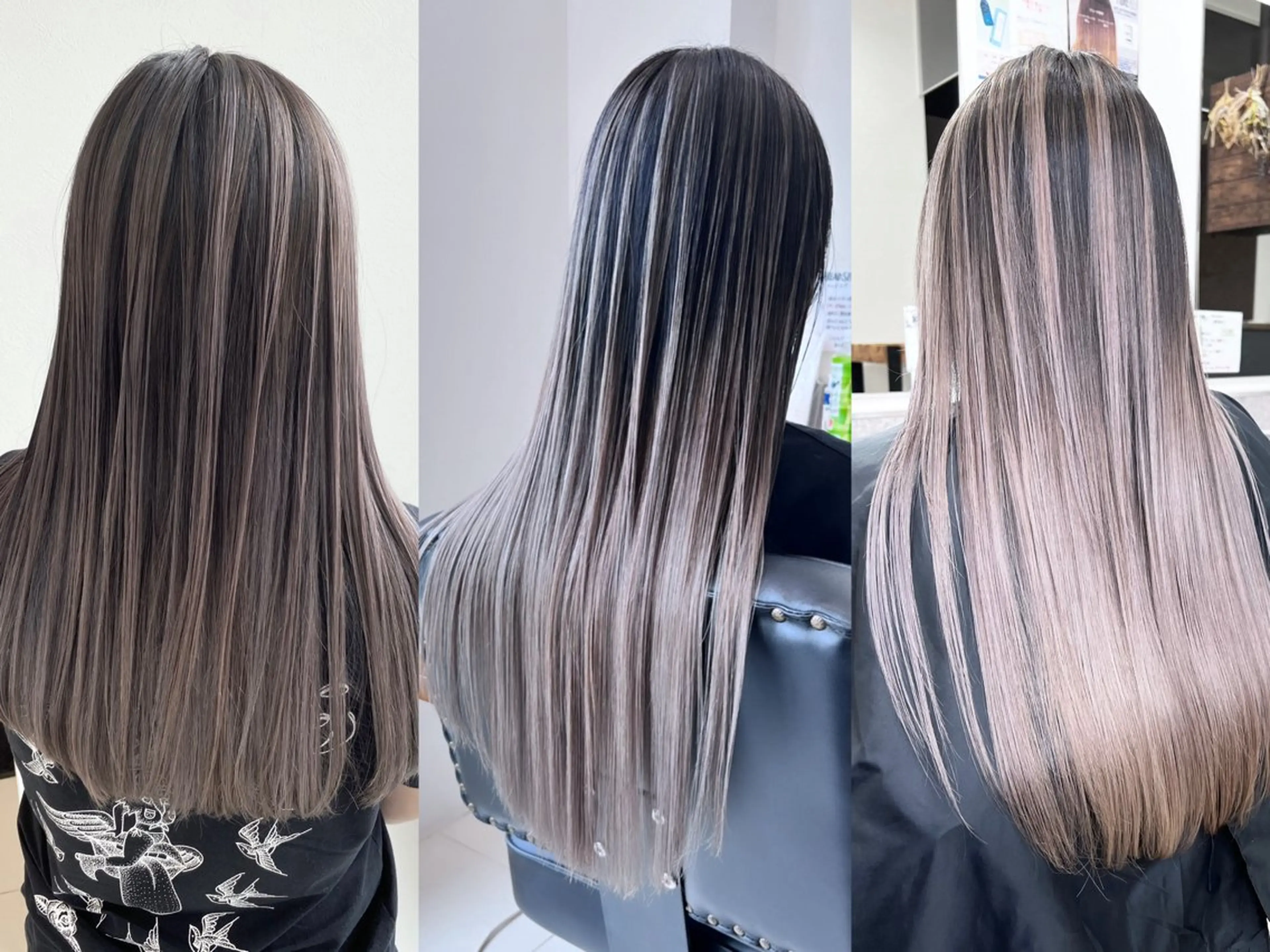 カラー バレイヤージュ ヘアカラー トリートメント VIRAL ヴァイラルのヘアスタイル