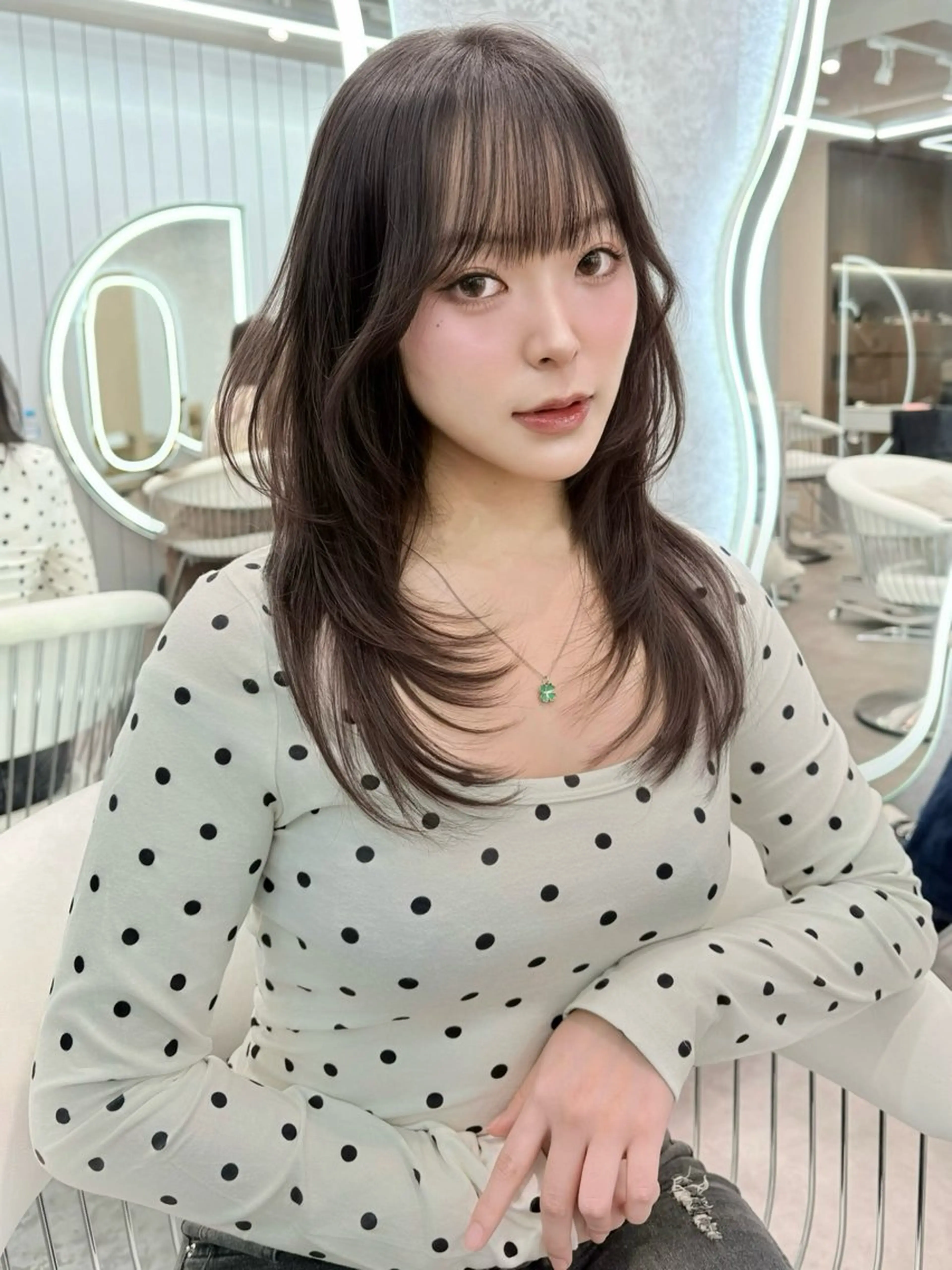 ロング ヘアアレンジ 髪質改善 レイヤーカット 縮毛矯正 酸性ストレート 大宮‎🩵縮毛矯正 レイヤー　佐藤和のヘアスタイル