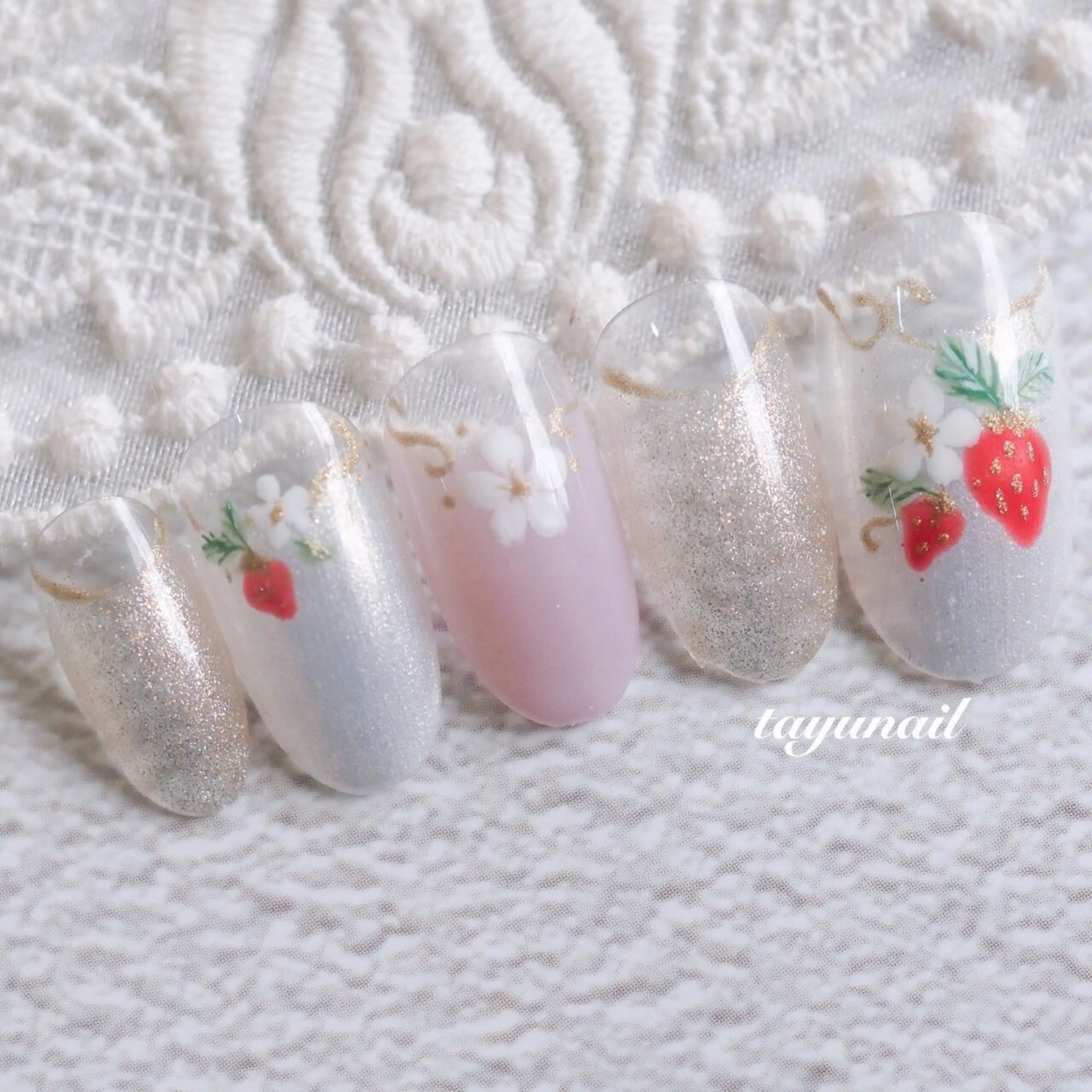 ネイル アートネイル ジェルネイル パラジェル 春ネイル ネイルサロン 【たゆnail】のネイルデザイン