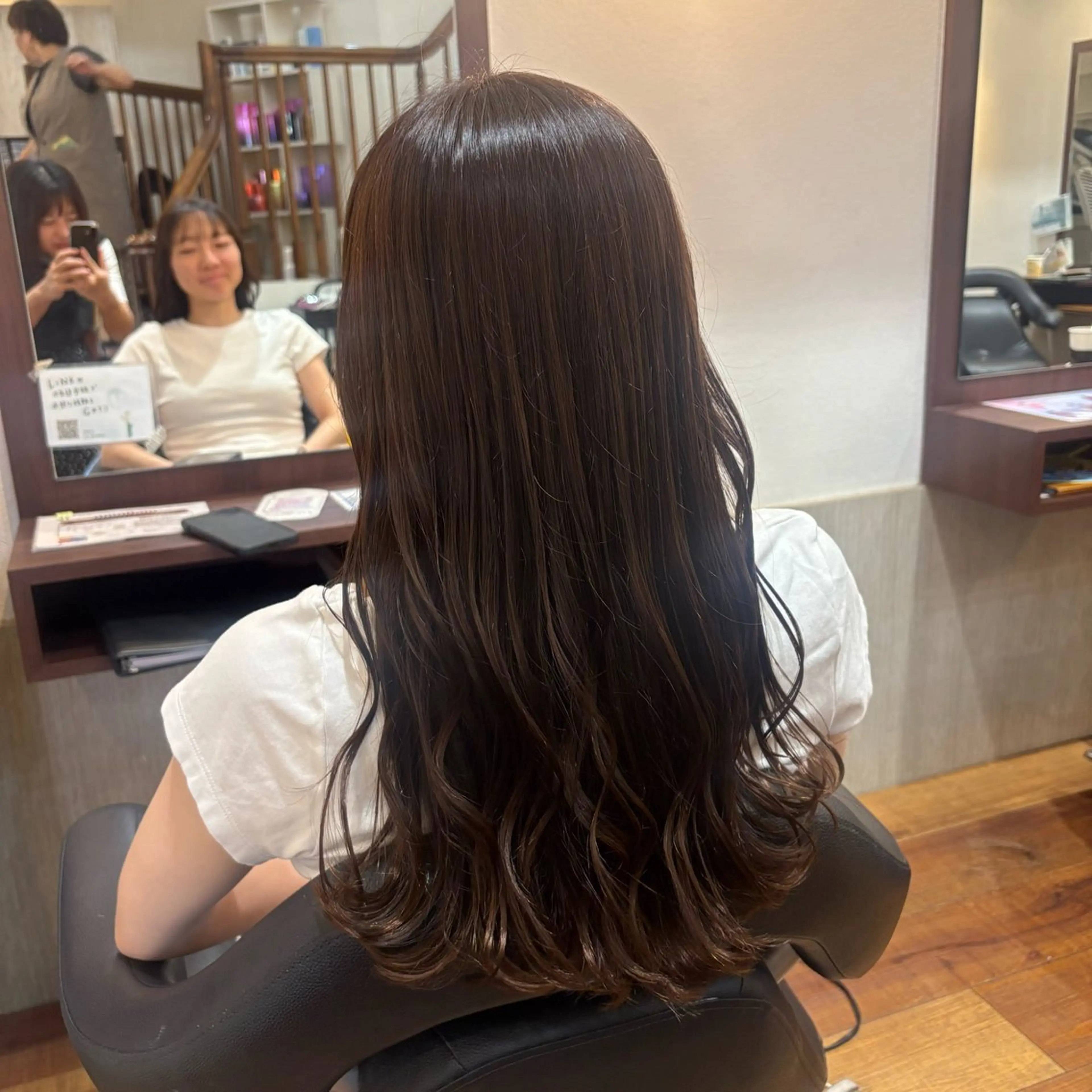 ロング 髪質改善カラー 縮毛矯正🤍辻桃加のヘアスタイル