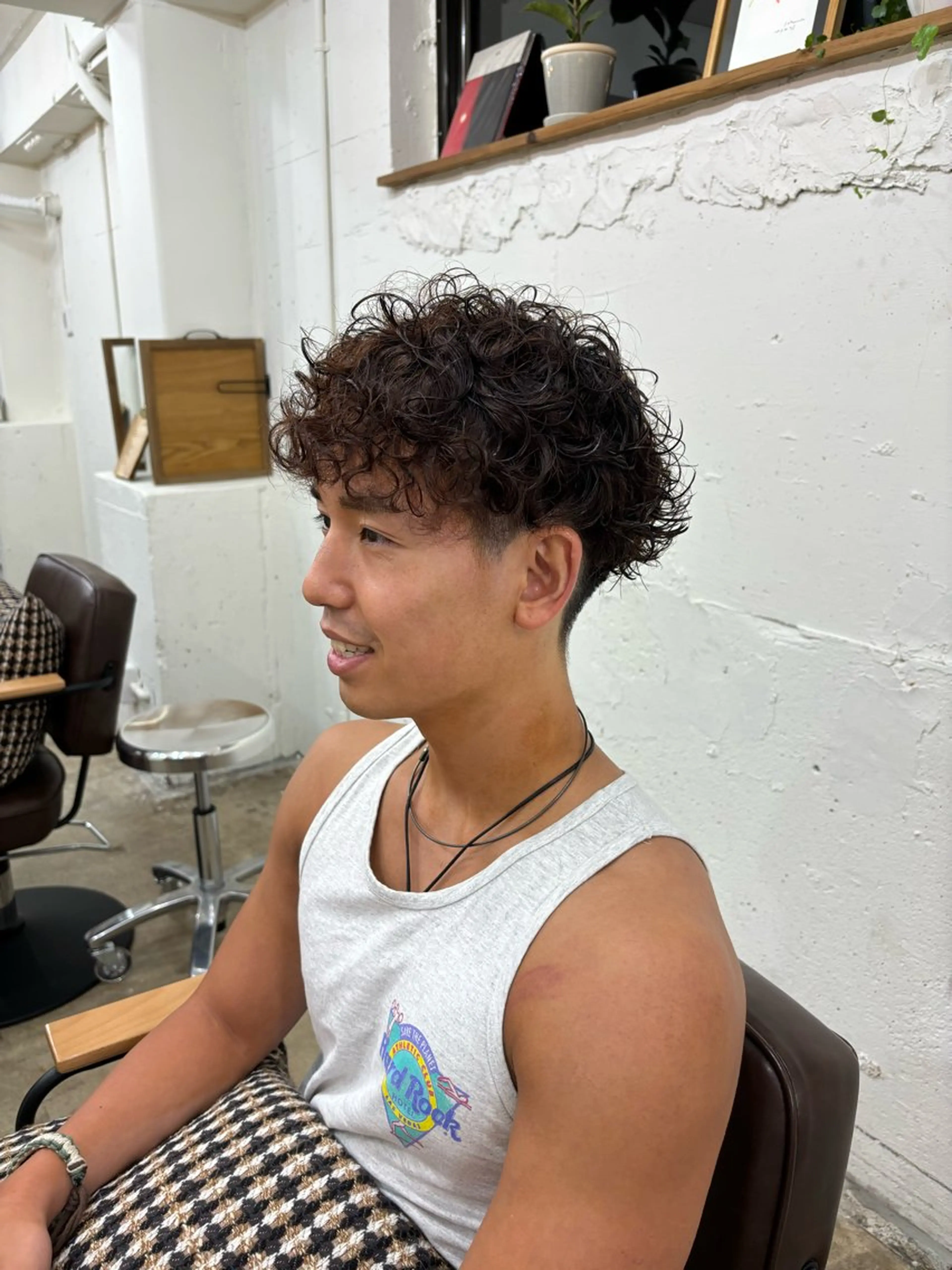 ショート パーマ メンズ メンズパーマ プードルパーマ ツーブロック 刈り上げ プードルパーマ カット パーマ CIEN所属・ayano🫧 《CIEN》のヘアスタイル