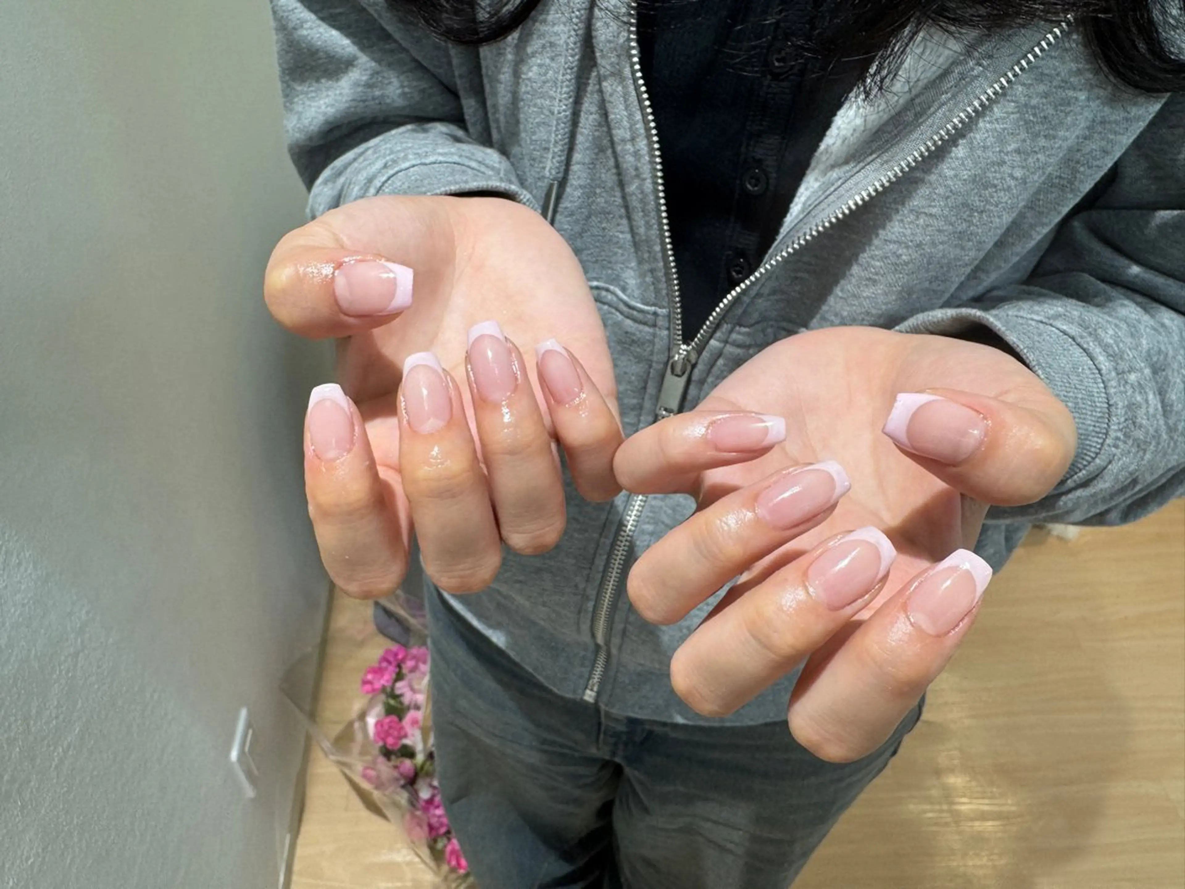 ネイル オーロラネイル 長さ出し フレンチネイル ジェルネイル マグネットネイル ハンドネイル Hi nail 【ハイネイル】池袋のネイルデザイン