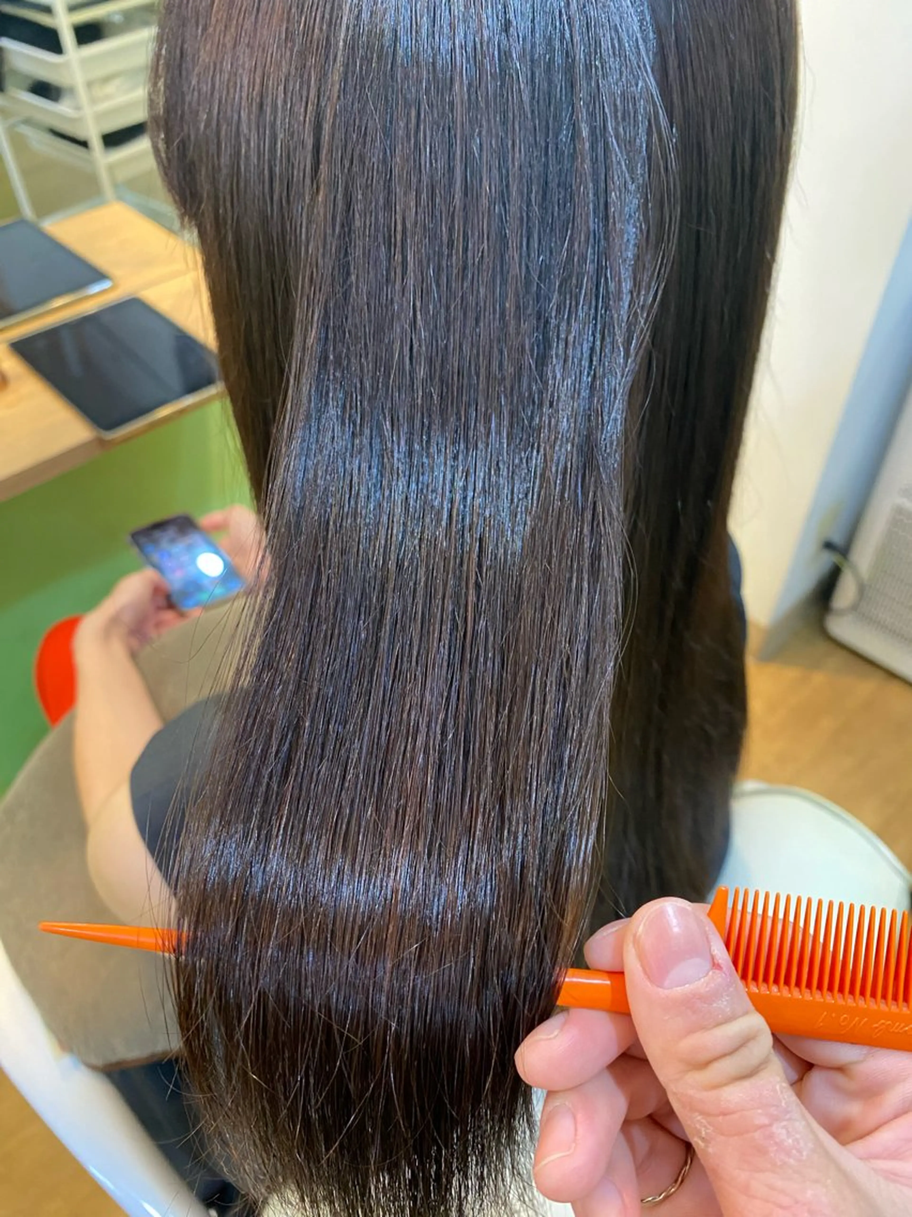 ロング パーマ 髪質改善 縮毛矯正 酸性ストレート ストレートパーマ 【エシカル】 HOSOMIのヘアスタイル