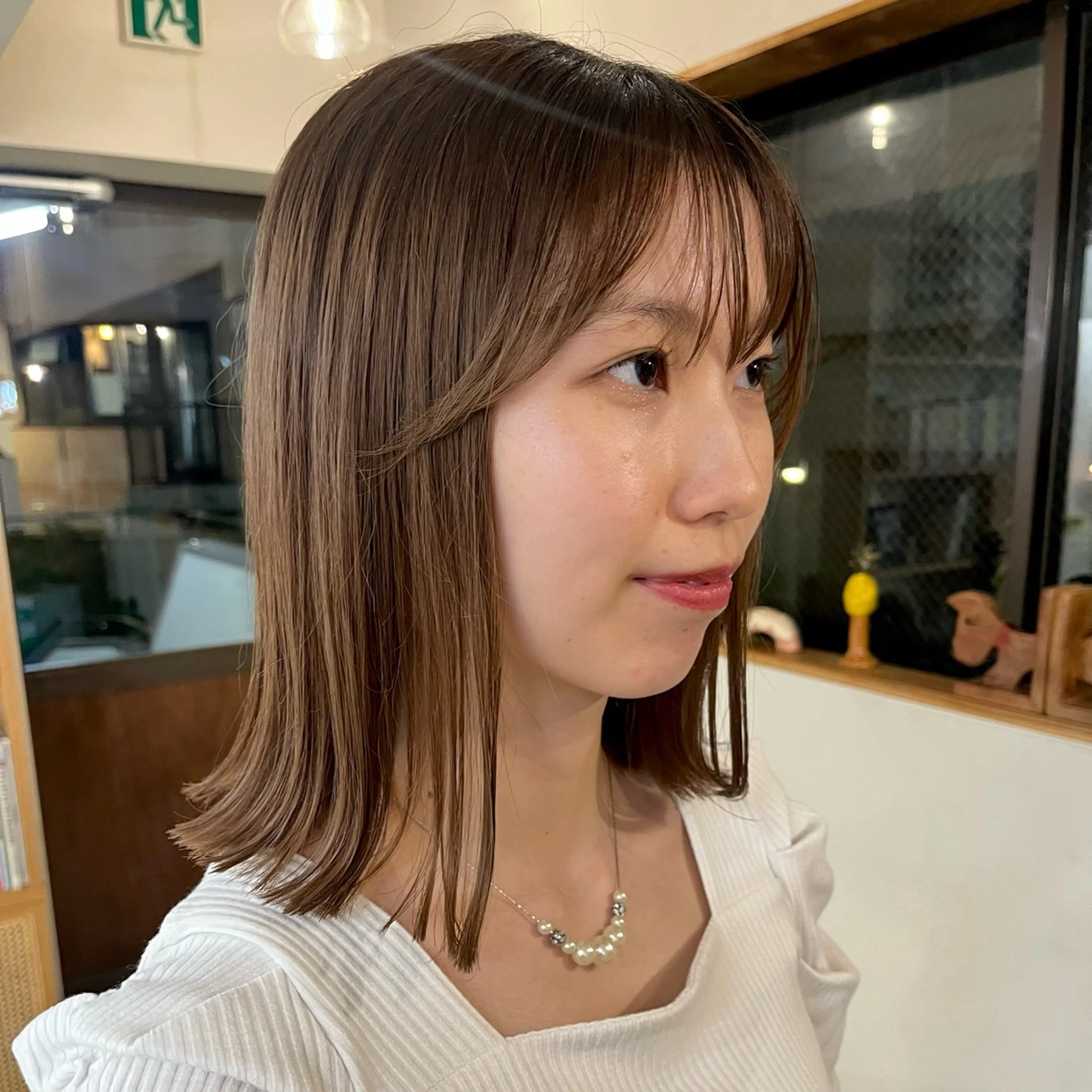ミディアム カラー 宇野澤 銘のヘアスタイル