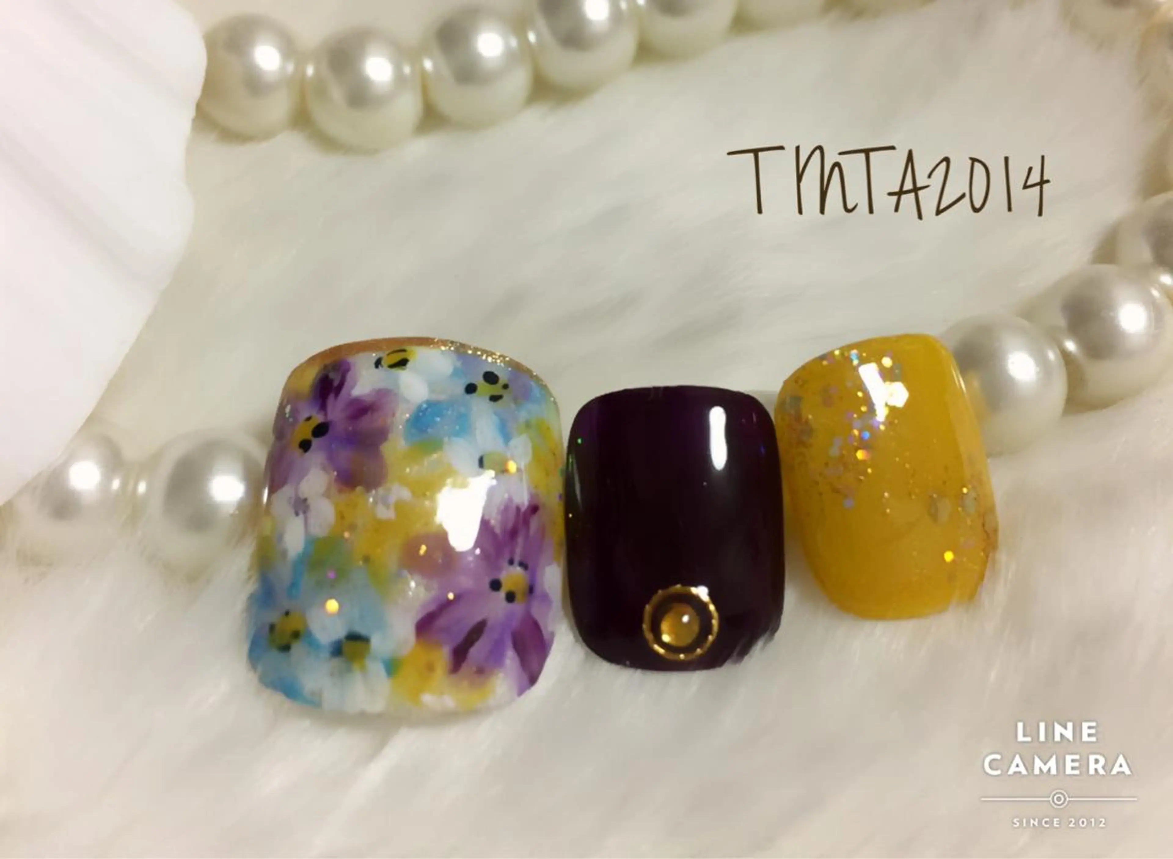 ネイル フラワーネイル フットネイル ネイルサロン ティンタ所属・馬場 典子のネイルデザイン