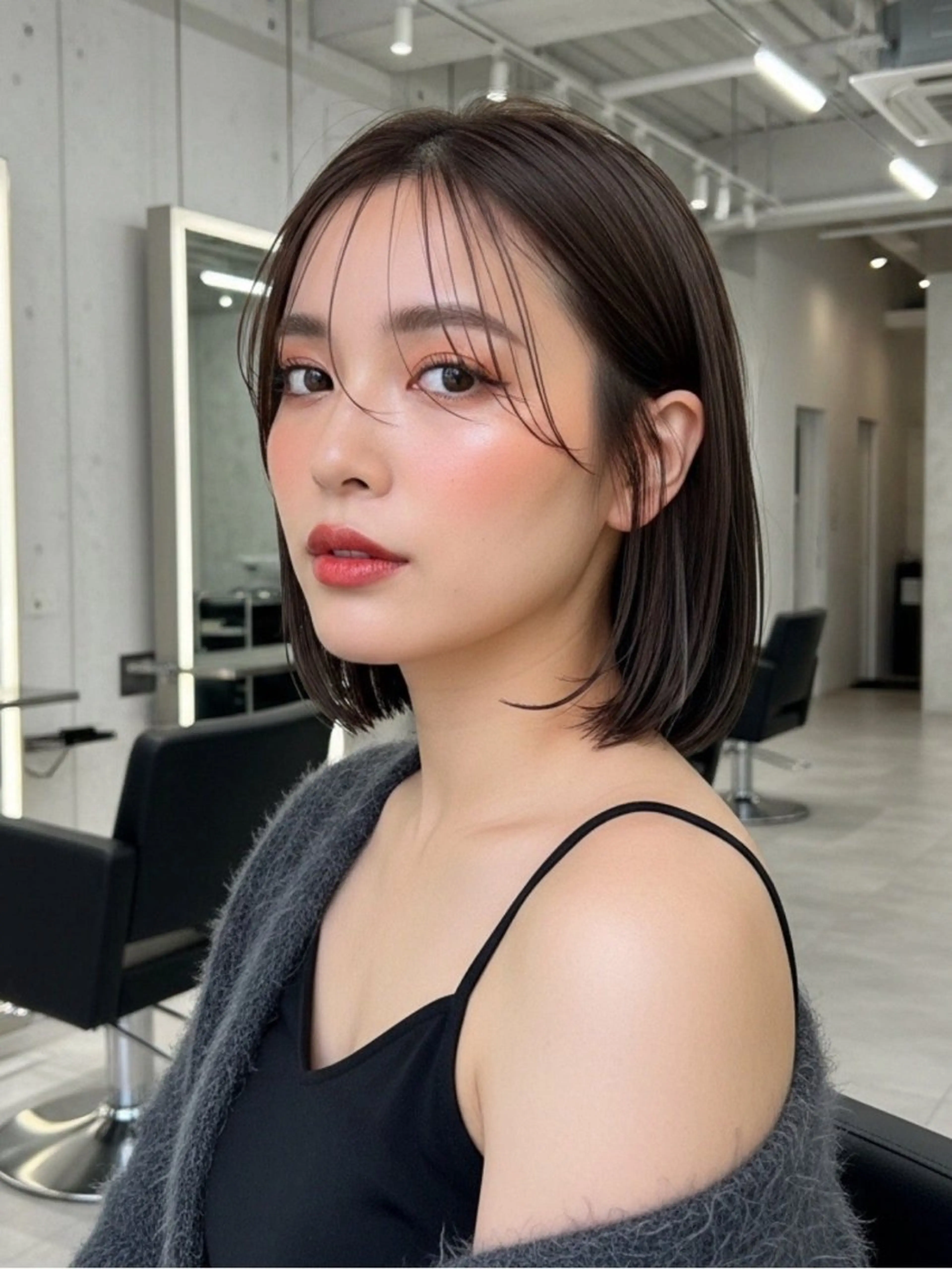 ミディアム 似合わせボブ✖️ 韓国レイヤー✨小関のヘアスタイル