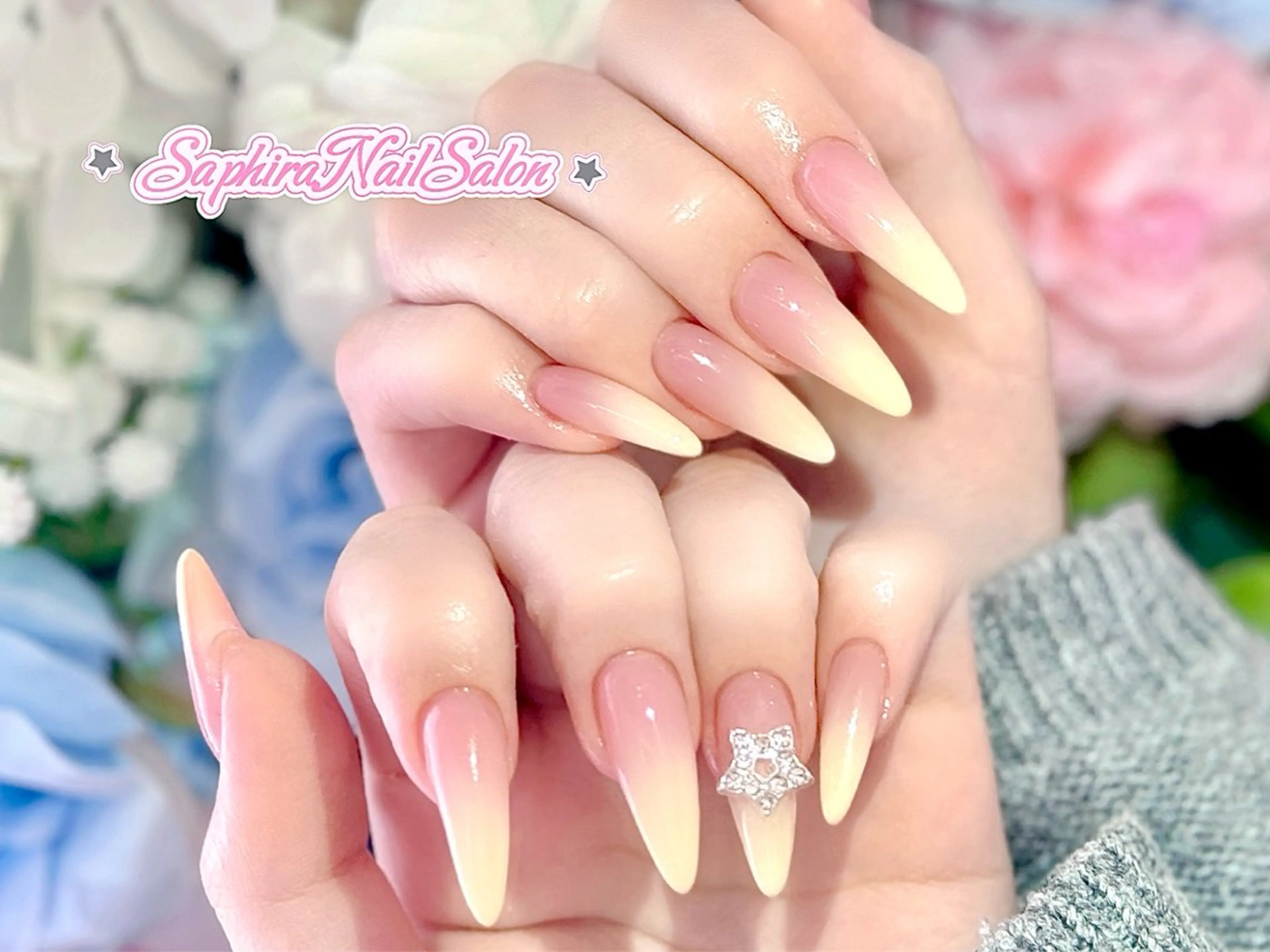 カラー ハンドネイル Saphiraネイル サロン錦糸町のネイルデザイン