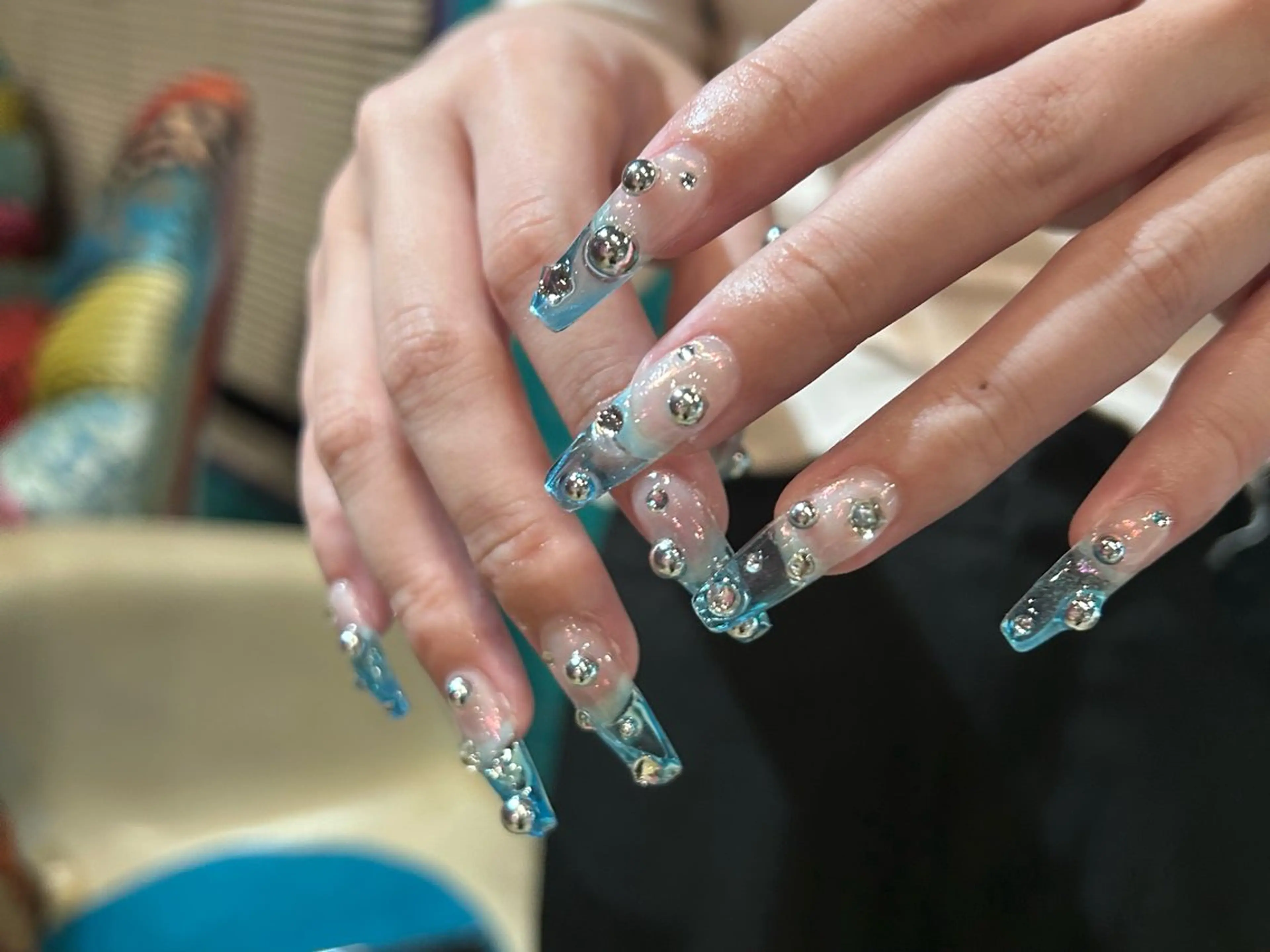 ネイル ハンドネイル キラキラオメメ みずなのネイルデザイン