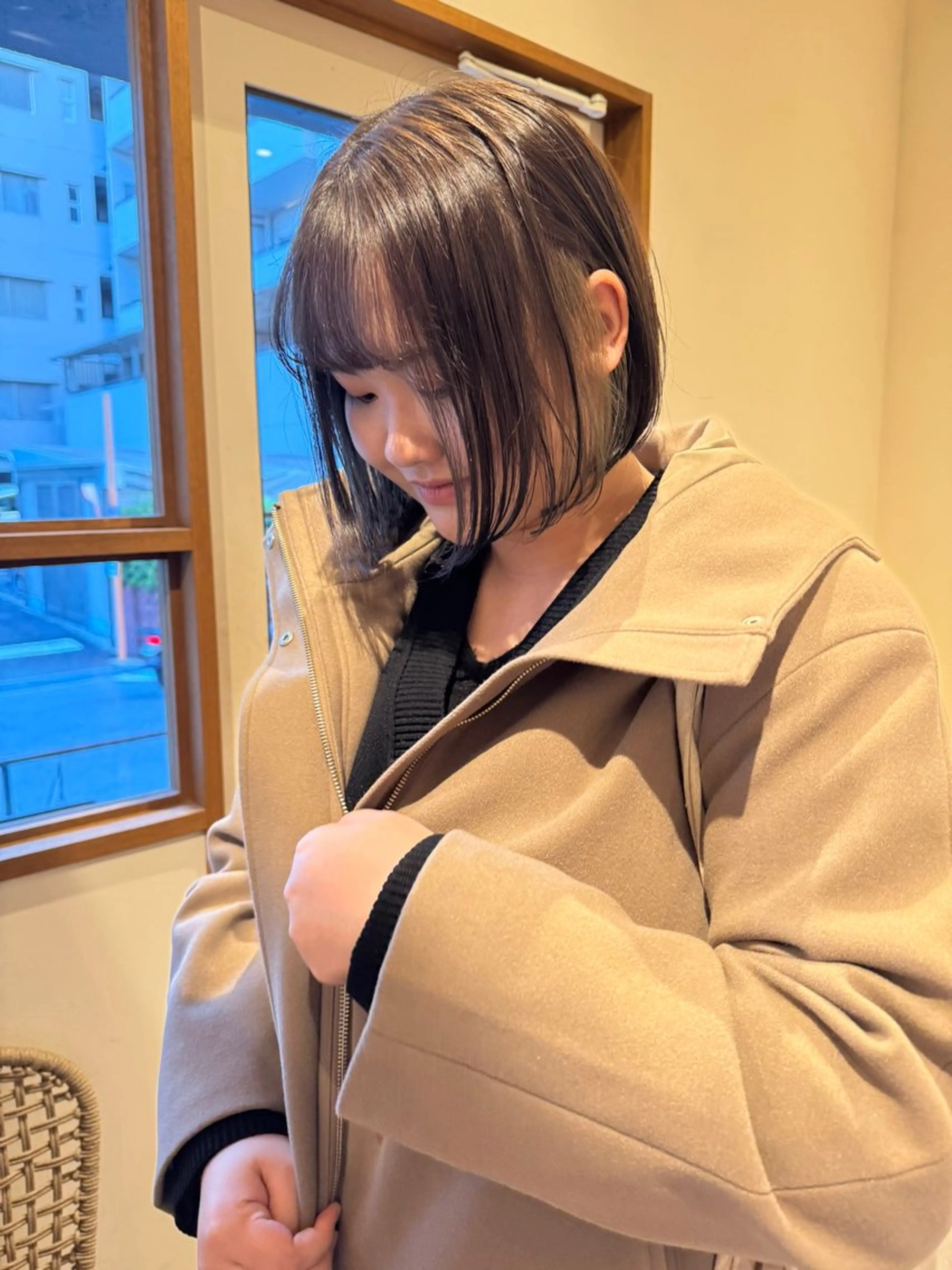 ミディアム カラー ベージュカラー カット ヘアカラー トリートメント ENIF　大島 芽生のヘアスタイル