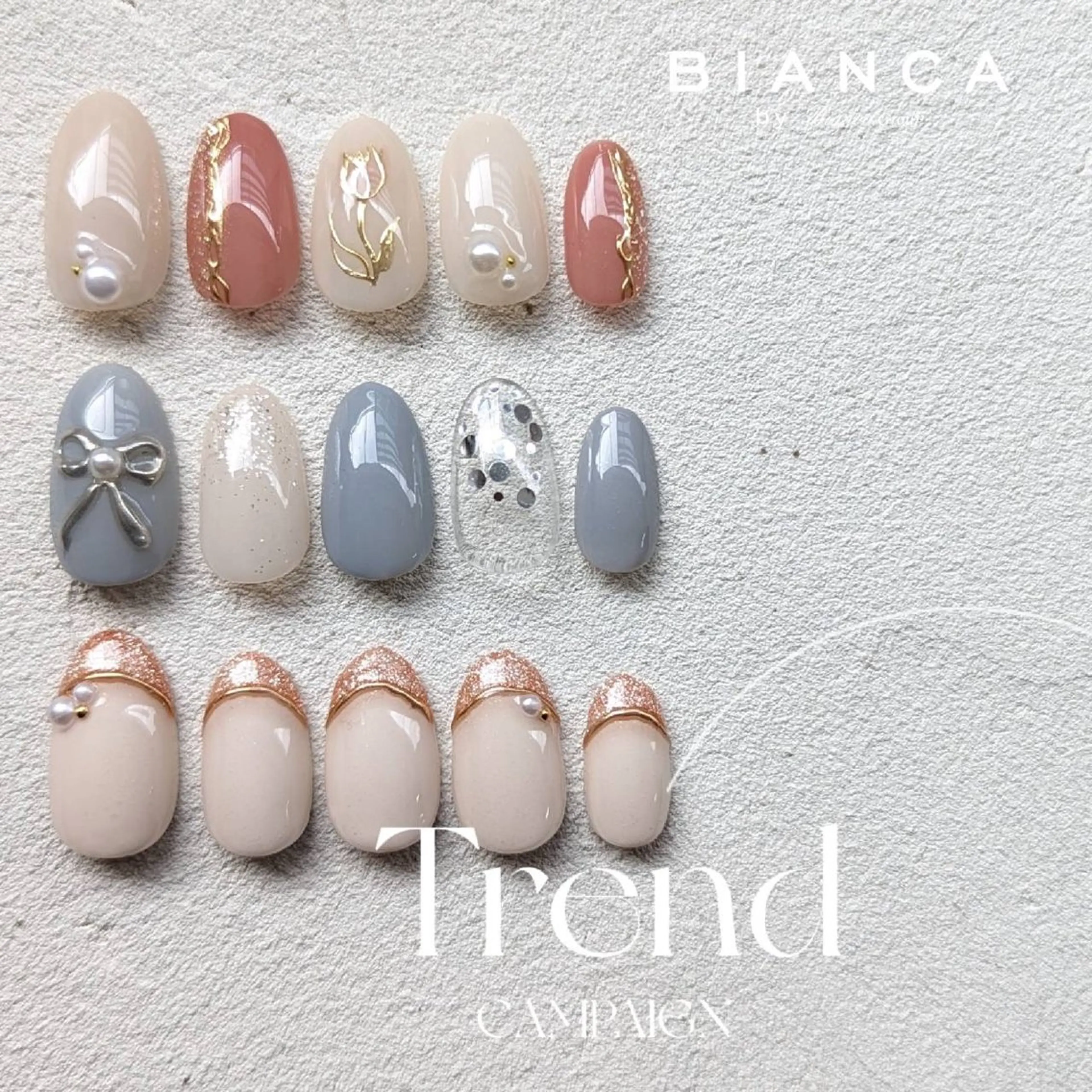 ネイル 春ネイル Bianca 渡邉🫧のネイルデザイン