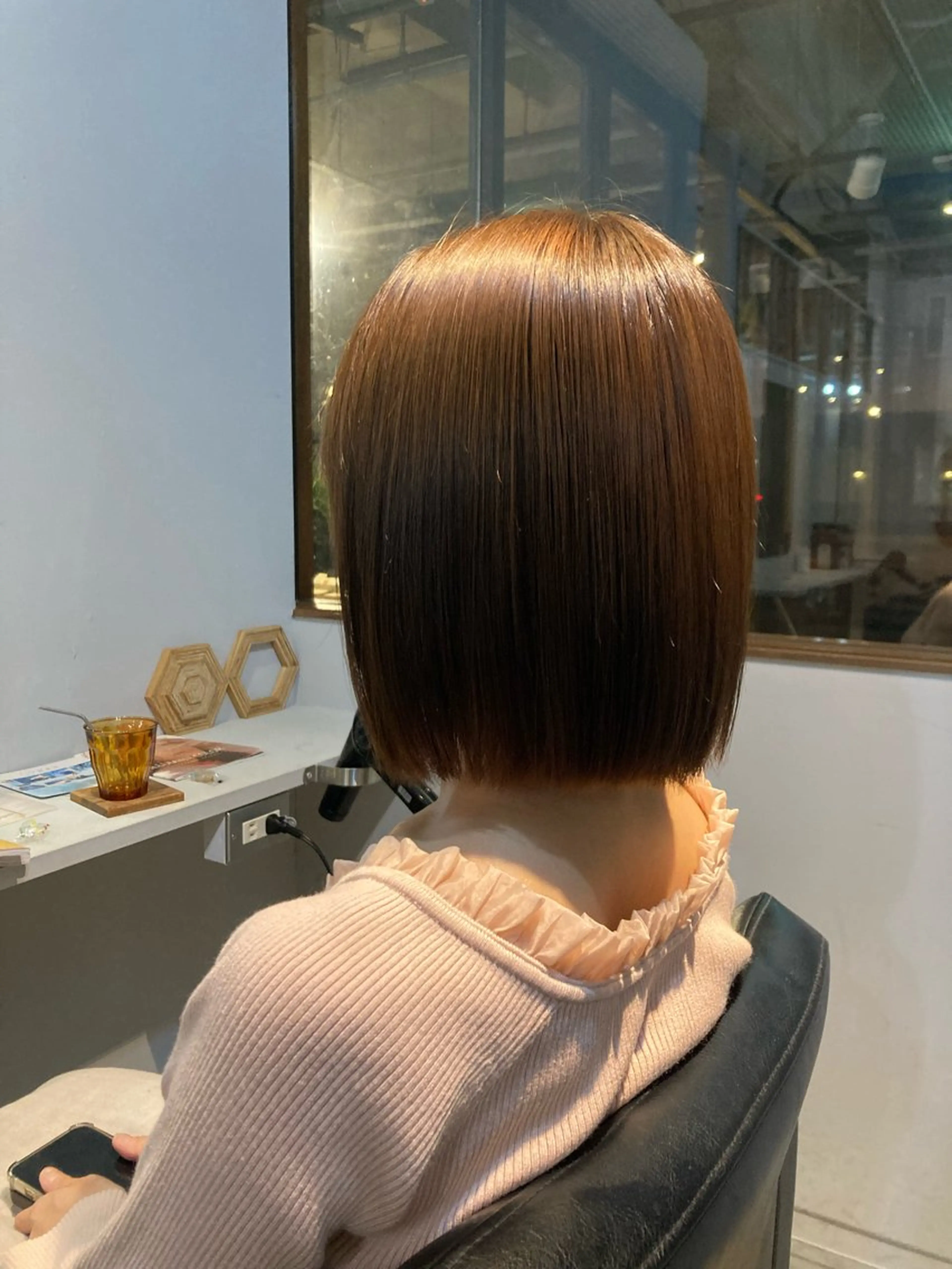 ショート パーマ ボブ 縮毛矯正 三上 琳のヘアスタイル