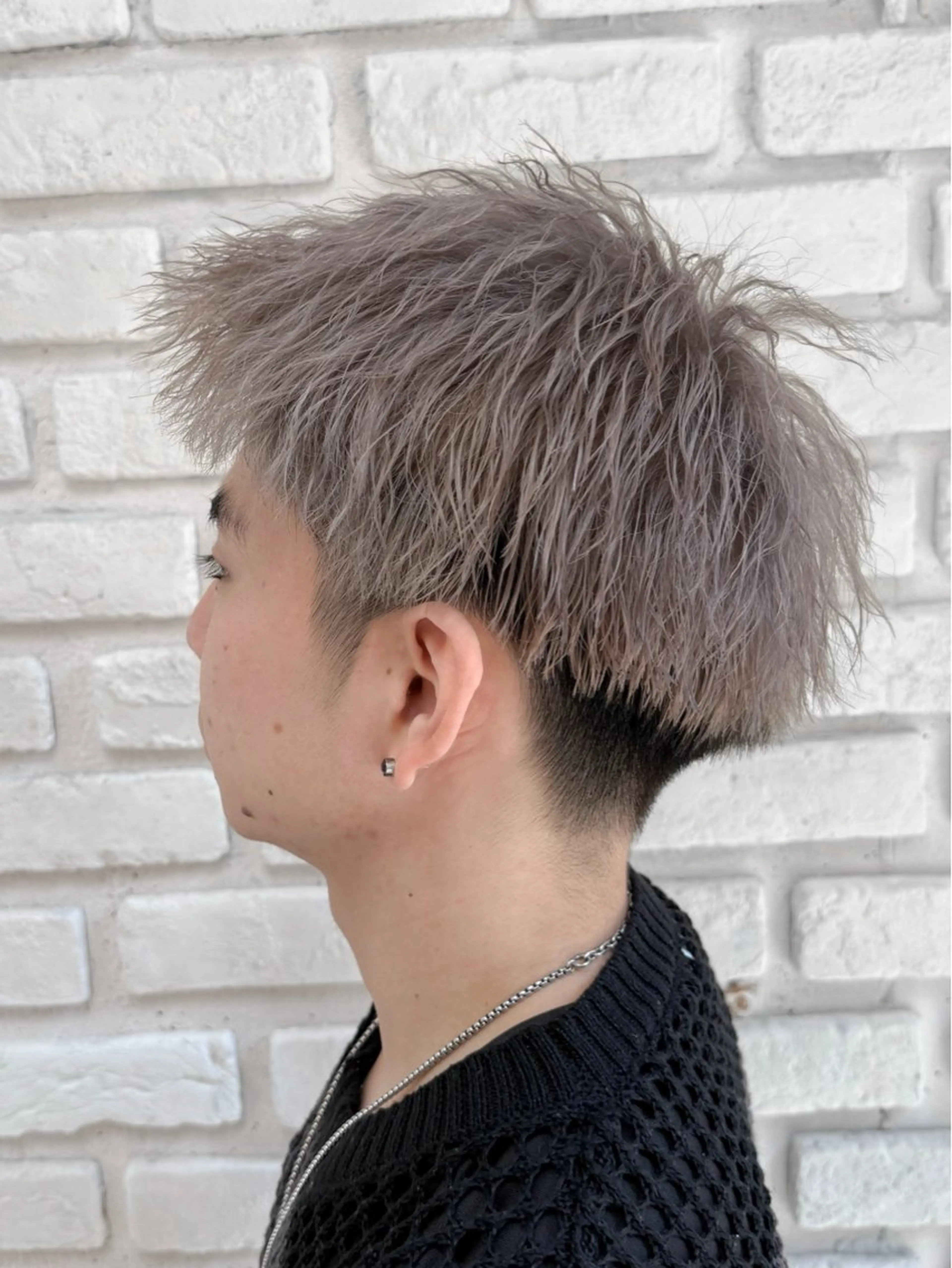 ショート パーマ メンズ カット ヘアカラー 池袋メンズ パーマ本多のヘアスタイル