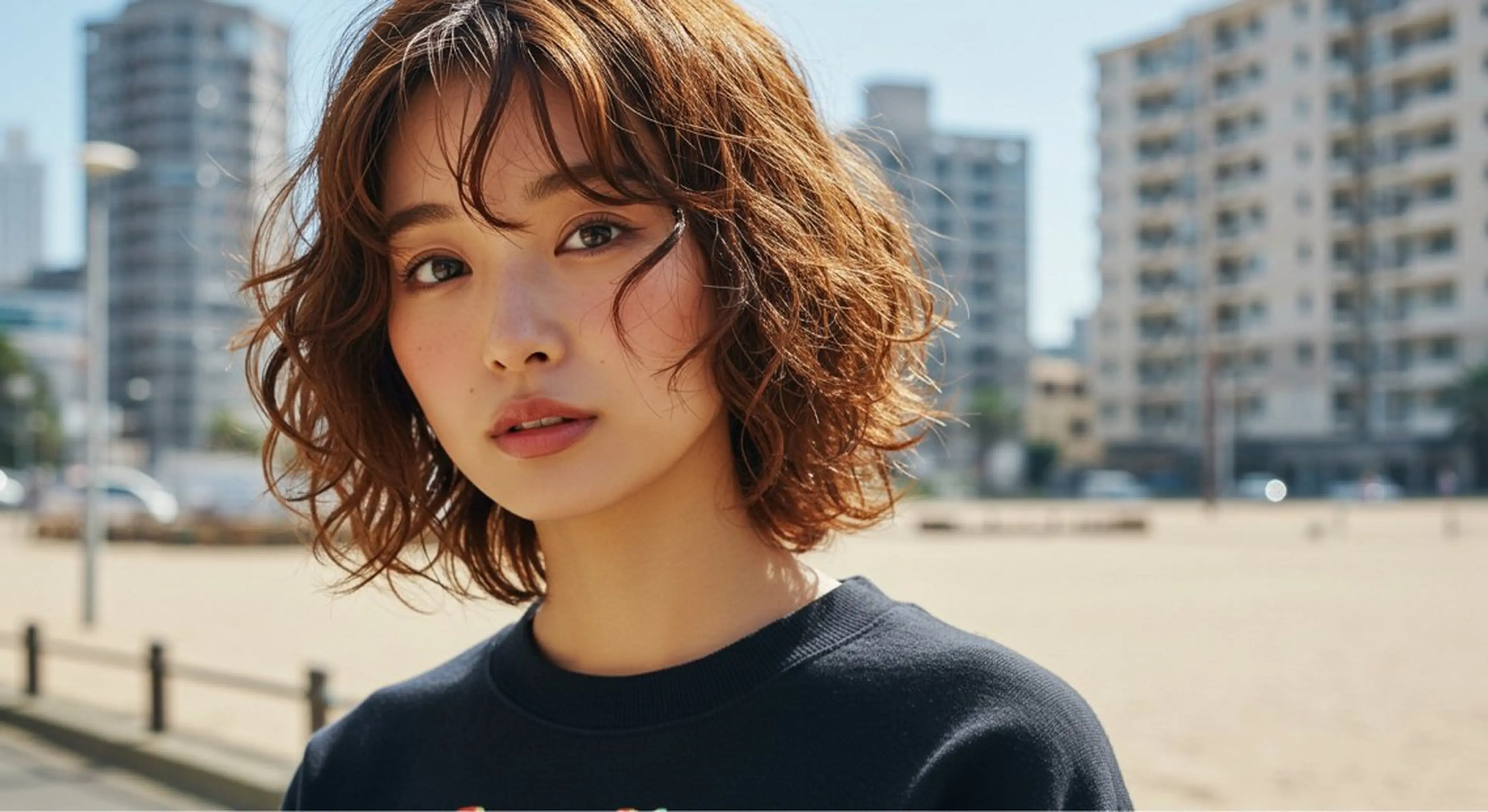 ミディアム ミディアムパーマ ボブ メンズ曲がる 縮毛矯正/駅徒歩4分のヘアスタイル