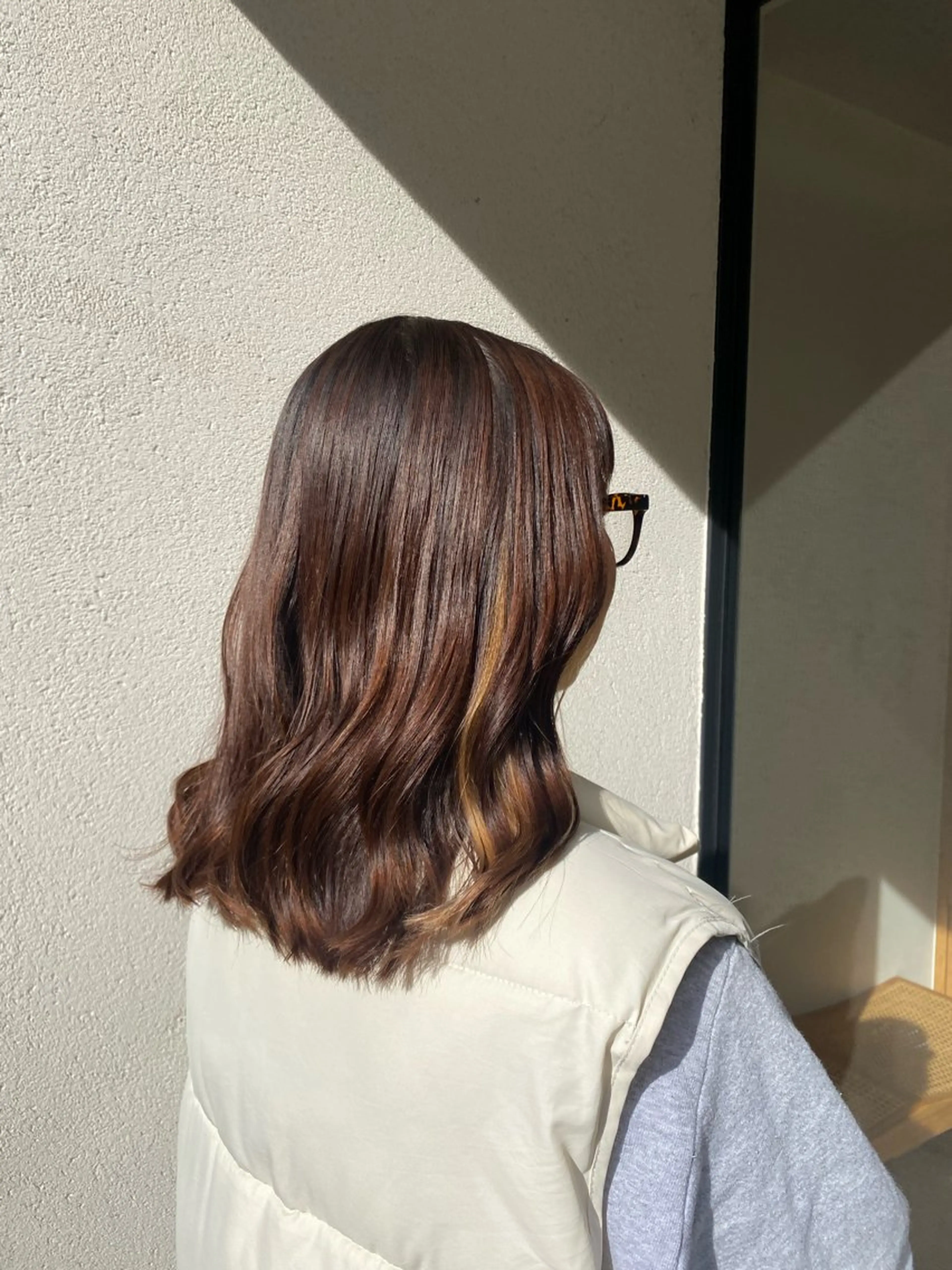 ミディアム ショート/ボブ/顔周 りレイヤー/RINAのヘアスタイル