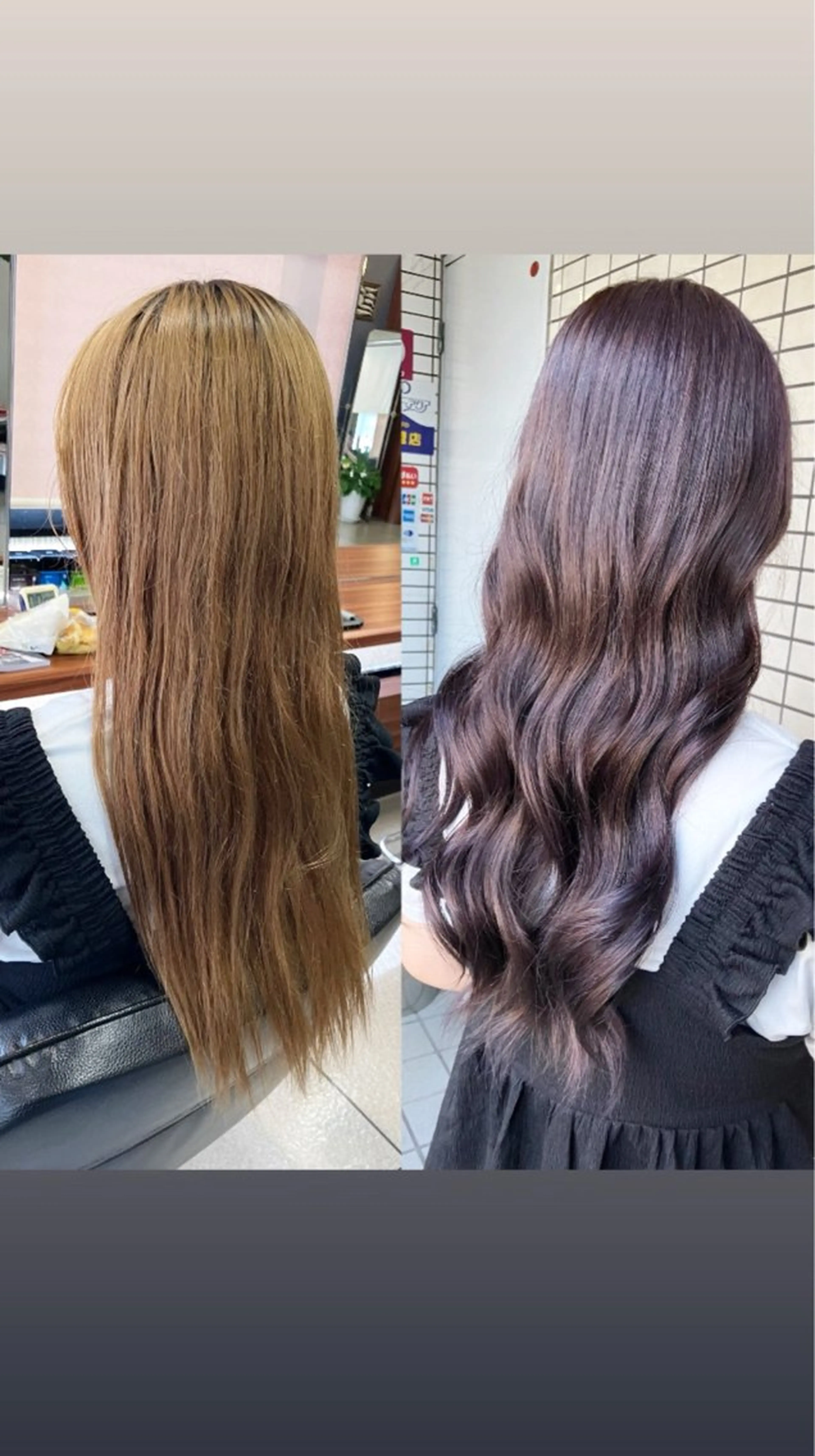 ロング カラー グレージュ バイオレットカラー バイオレットグレージュ 小島 よしおのヘアスタイル