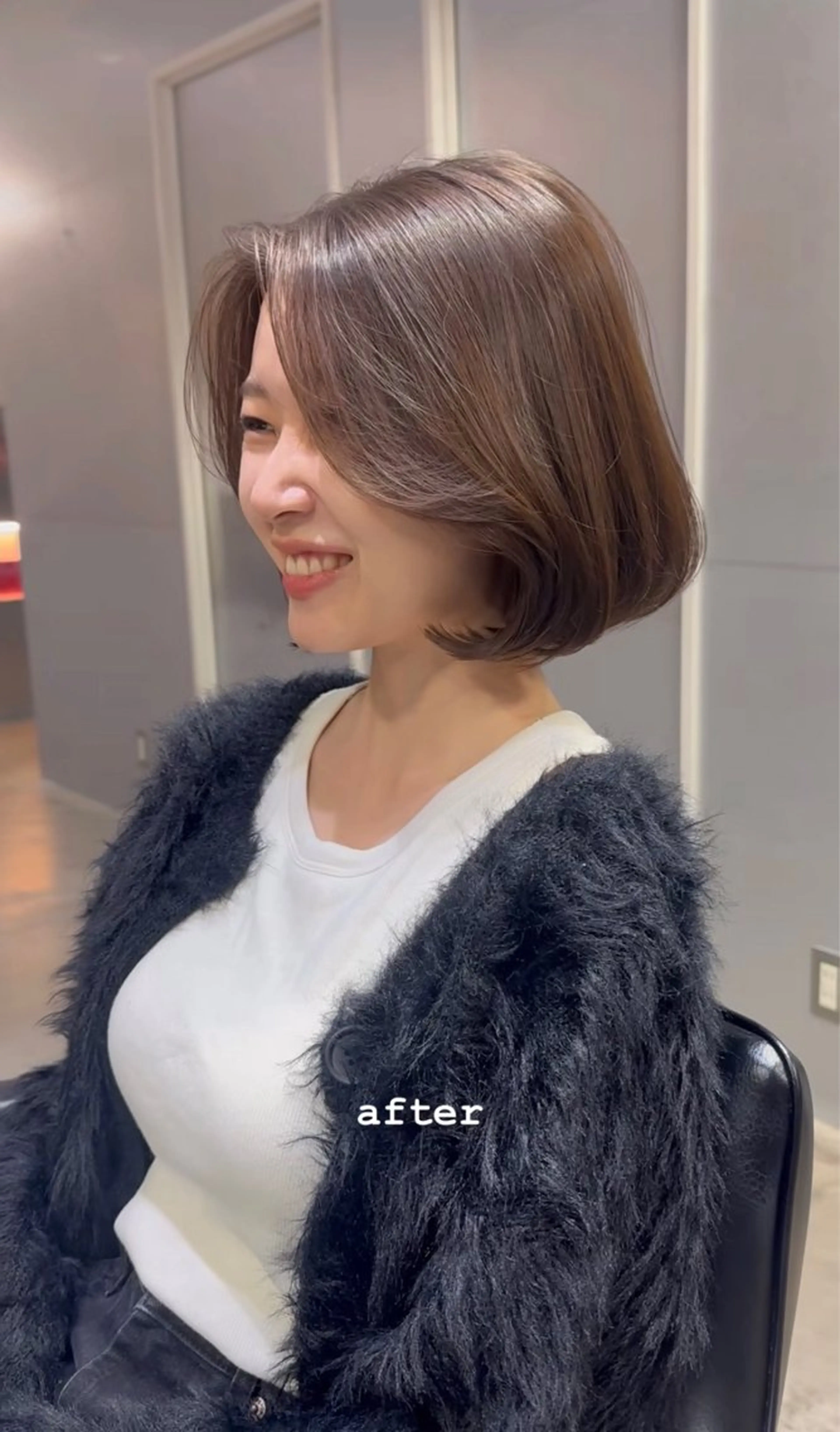 ショート カラー ブリーチ インナーカラー ボブ タンバルモリ 韓国風ヘア ヘアカラー 韓国ボブ/ハッシュ カットKIRAのヘアスタイル