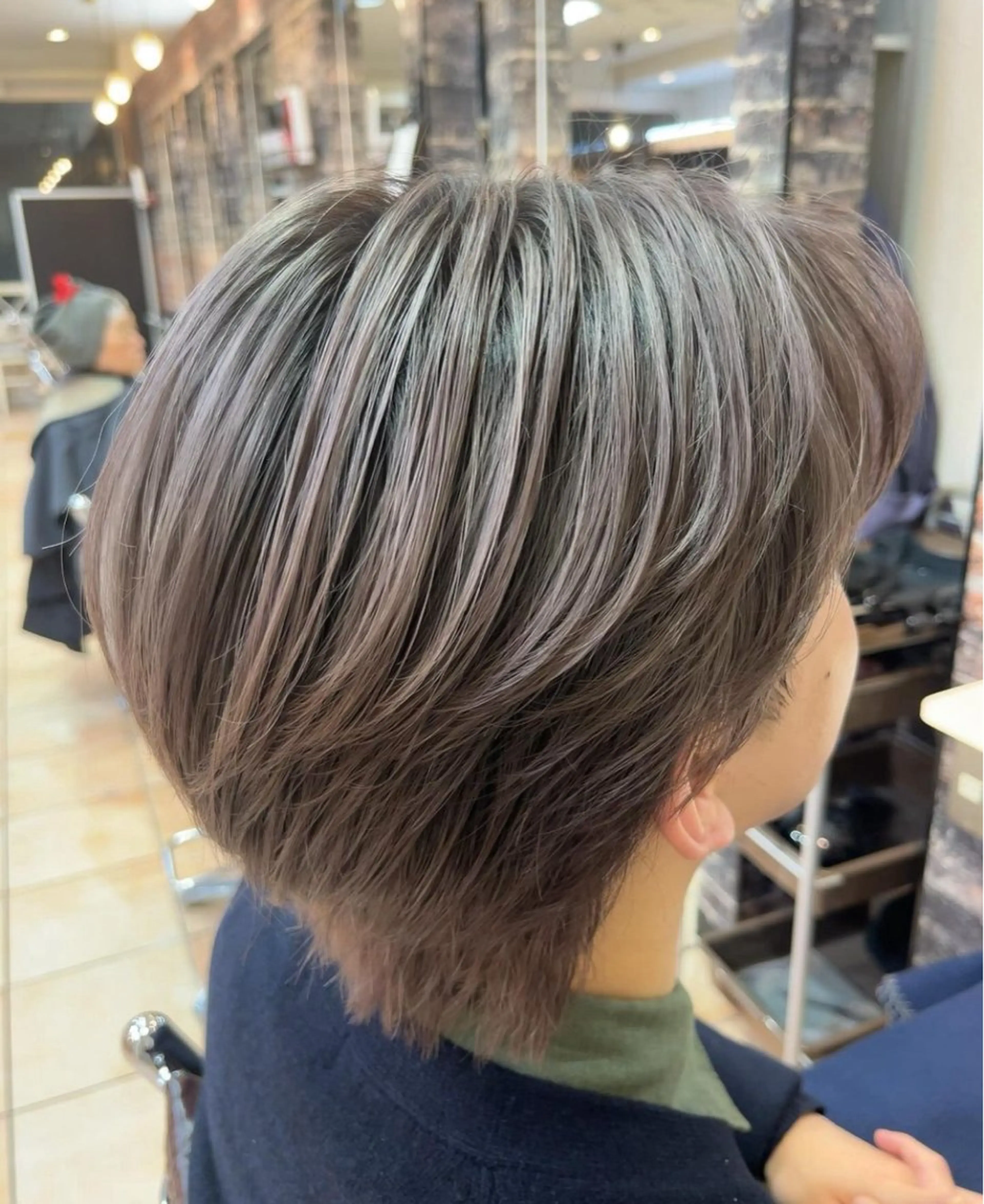 ショート カラー メンズ メンズバレイヤージュ バレイヤージュ レイヤーカット デザインカラー⭐️ Yamauchiのヘアスタイル