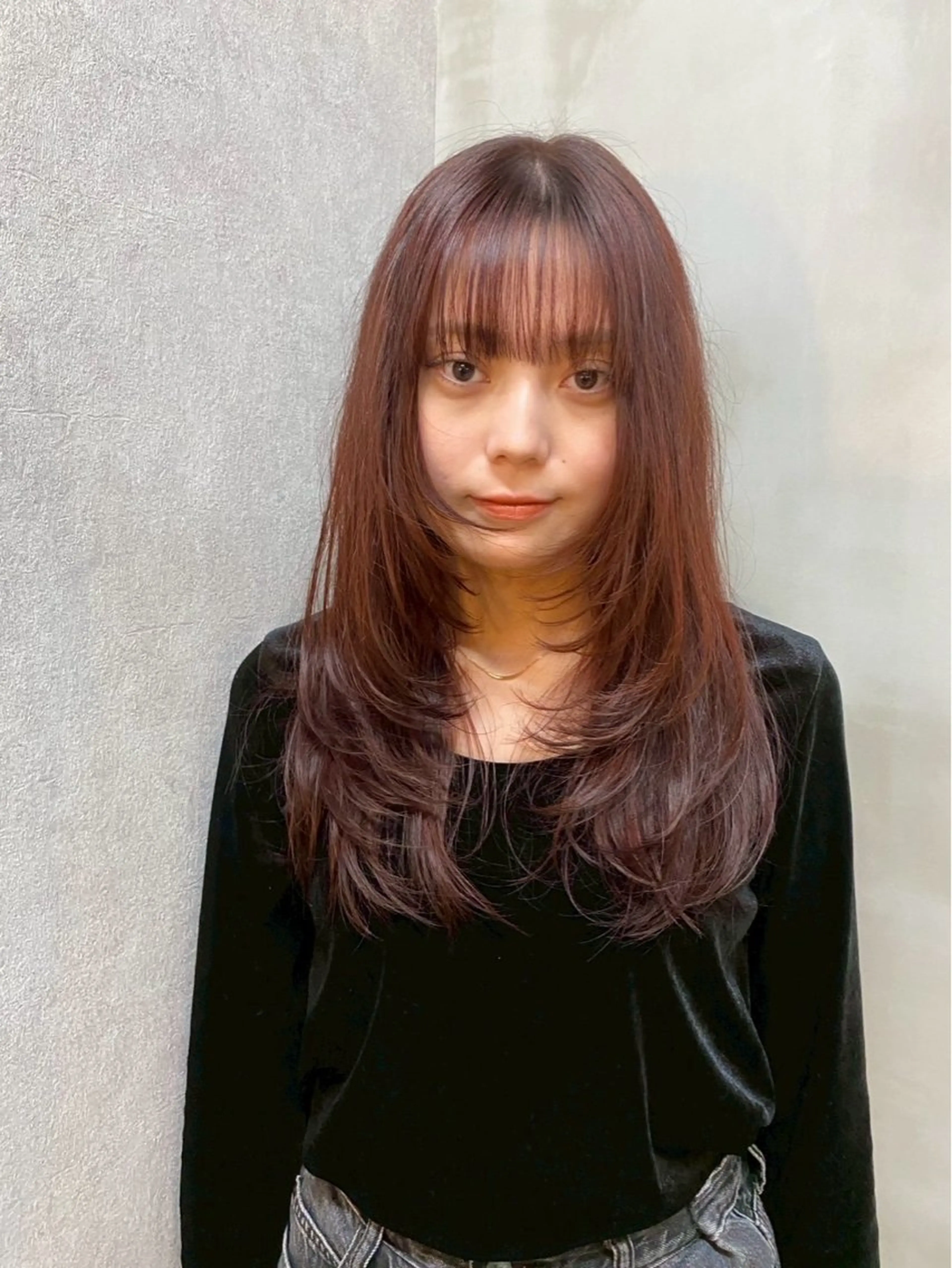 ロング カット ヘアカラー トリートメント qpula クプラのヘアスタイル