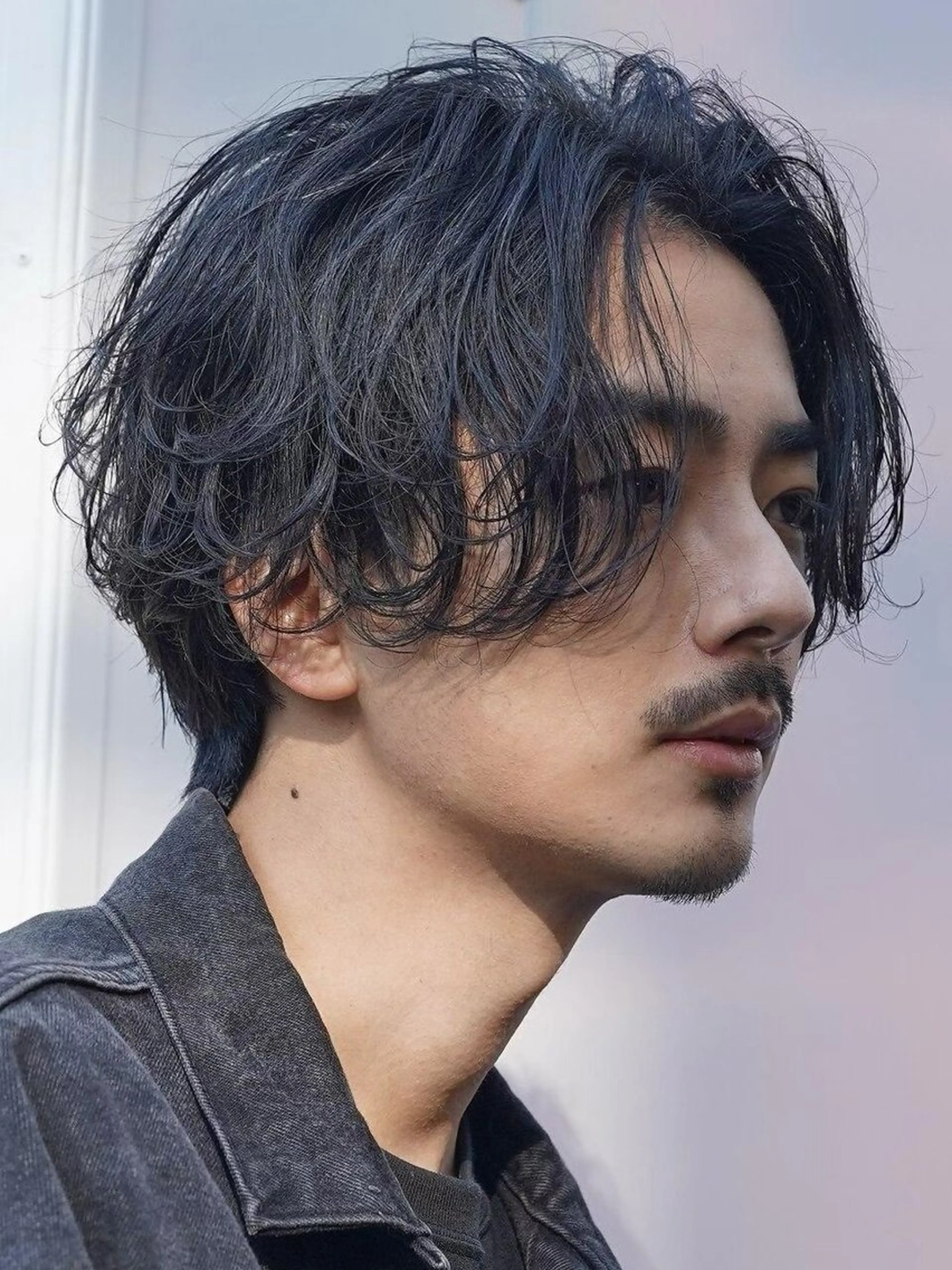 カラー パーマ メンズ センターパート 韓国風シャドウパーマ /特化廣田歩のヘアスタイル