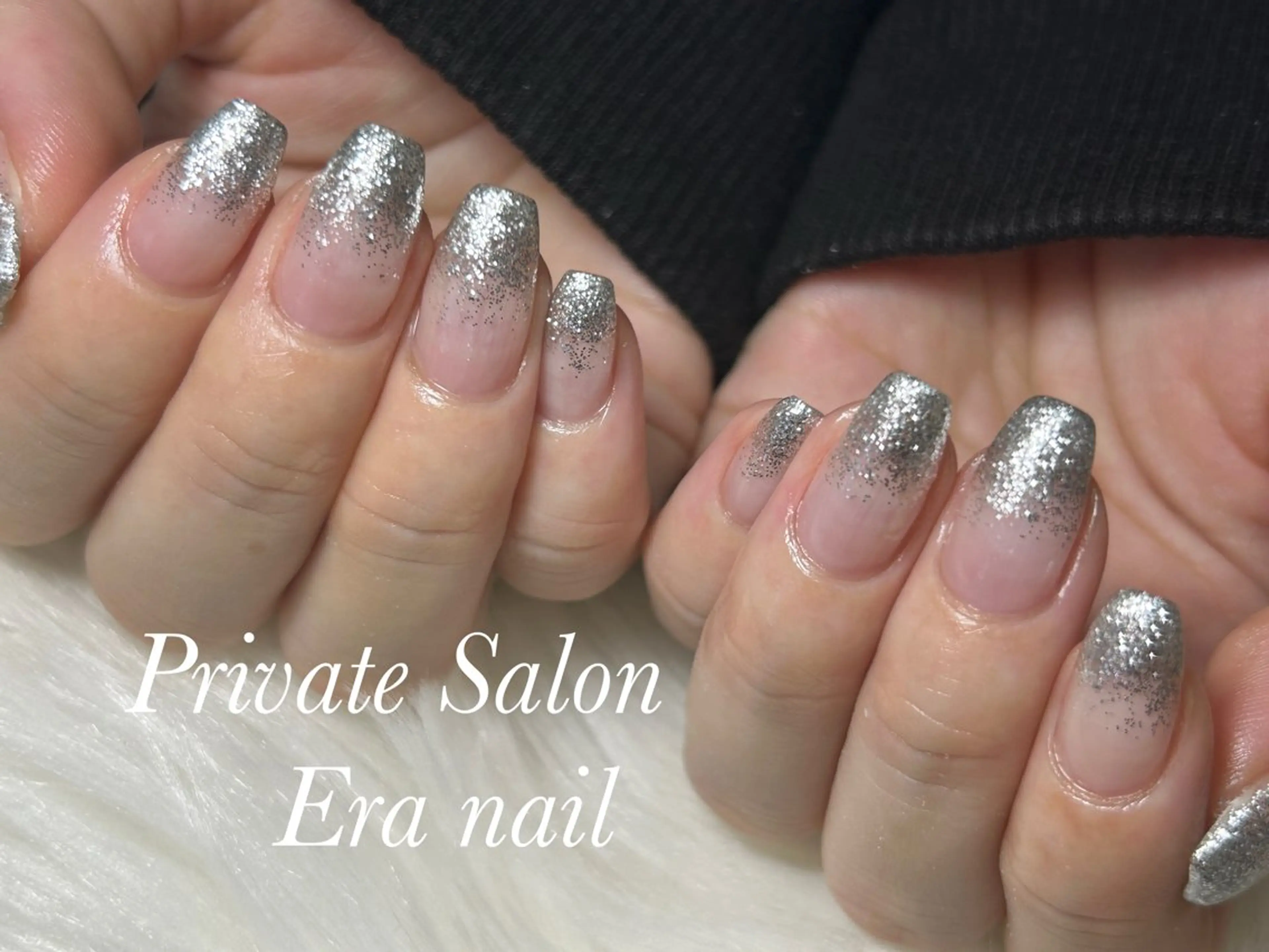 ネイル グラデーション ラメ(グリッター) ラメグラデーション ハンドネイル Era nailのネイルデザイン
