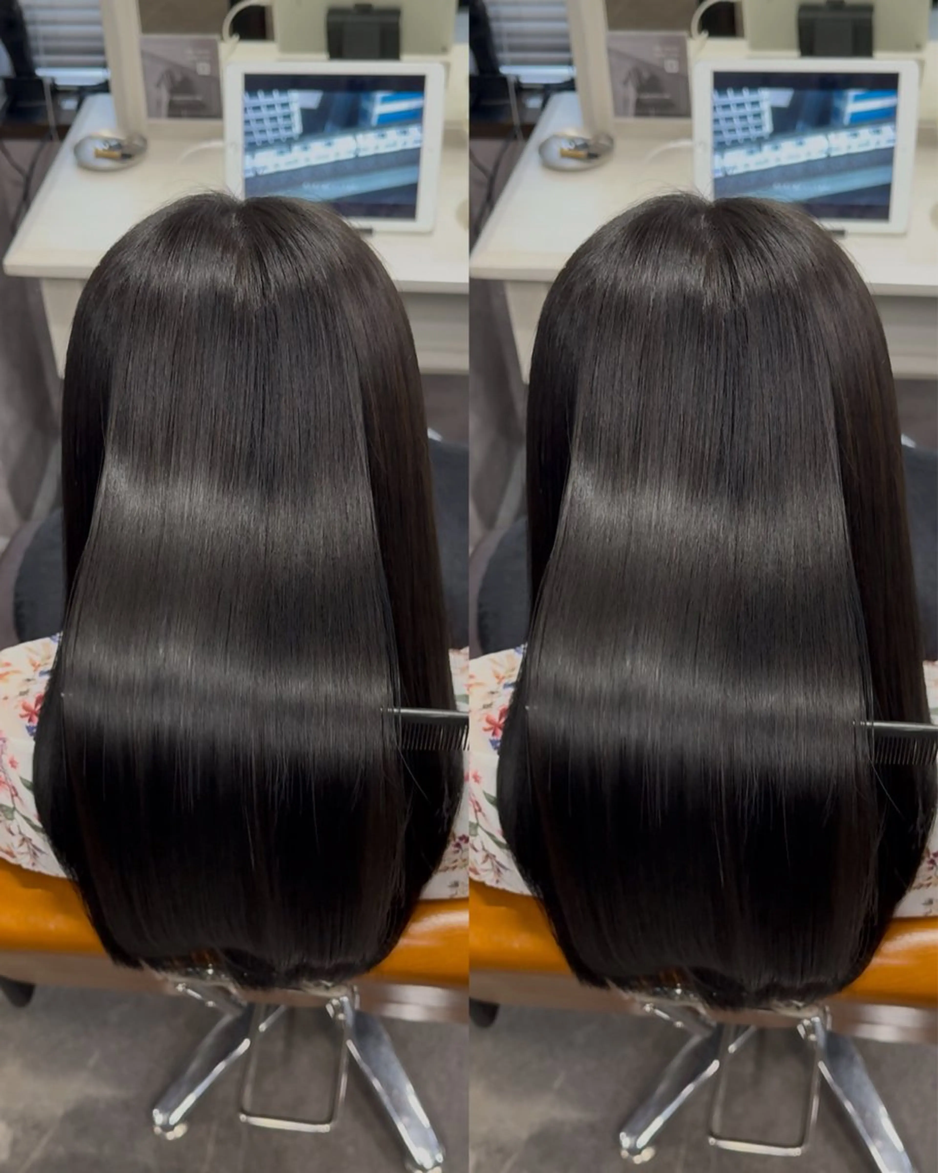 セミロング 髪質改善 縮毛矯正 トリートメント カット ヘアカラー トリートメント ✨髪質改善／縮毛矯正 木村和司✨のヘアスタイル