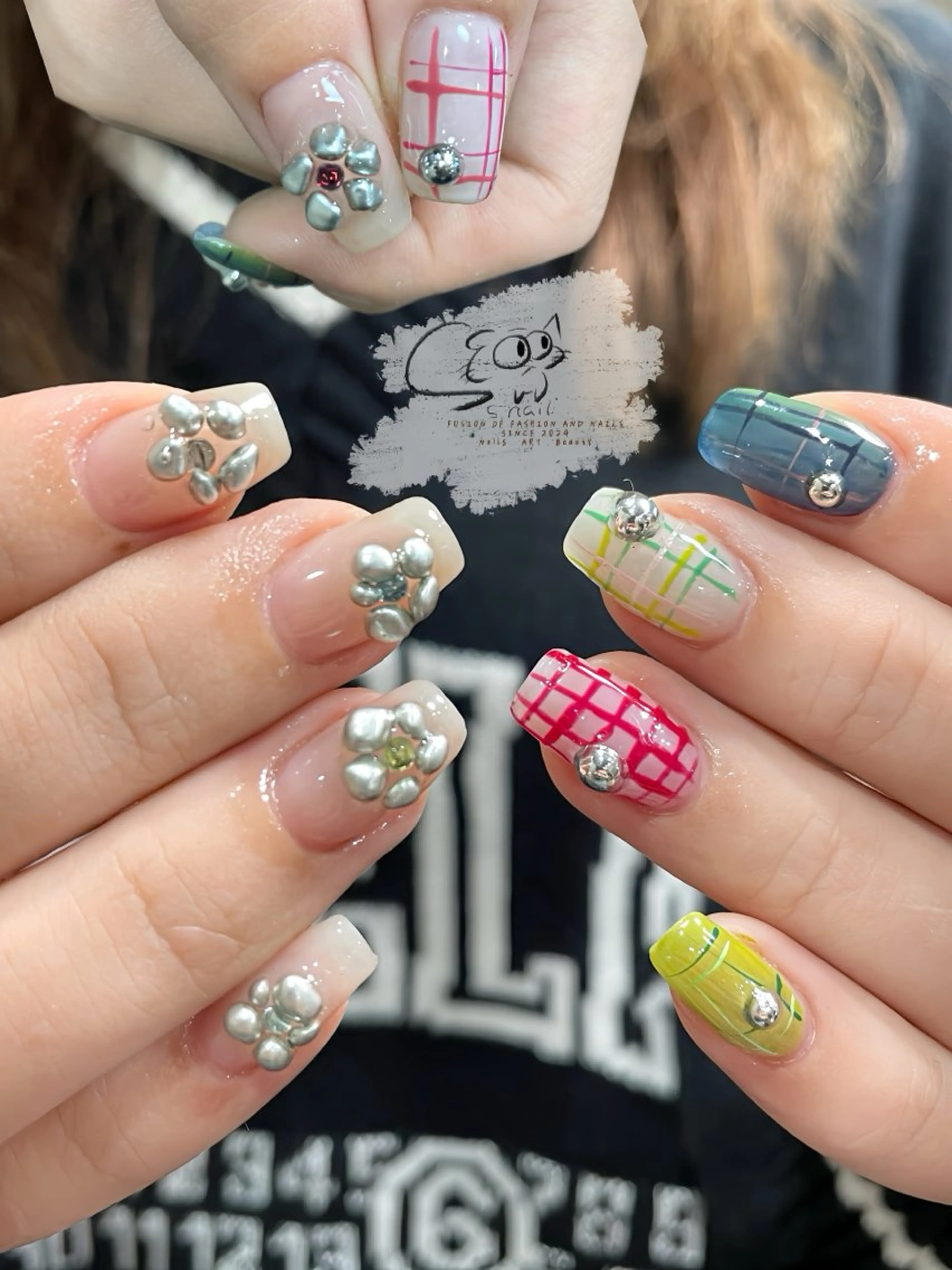 ネイル チークネイル フレンチネイル グラデーション マグネットネイル ワンカラーネイル S.nail _のネイルデザイン