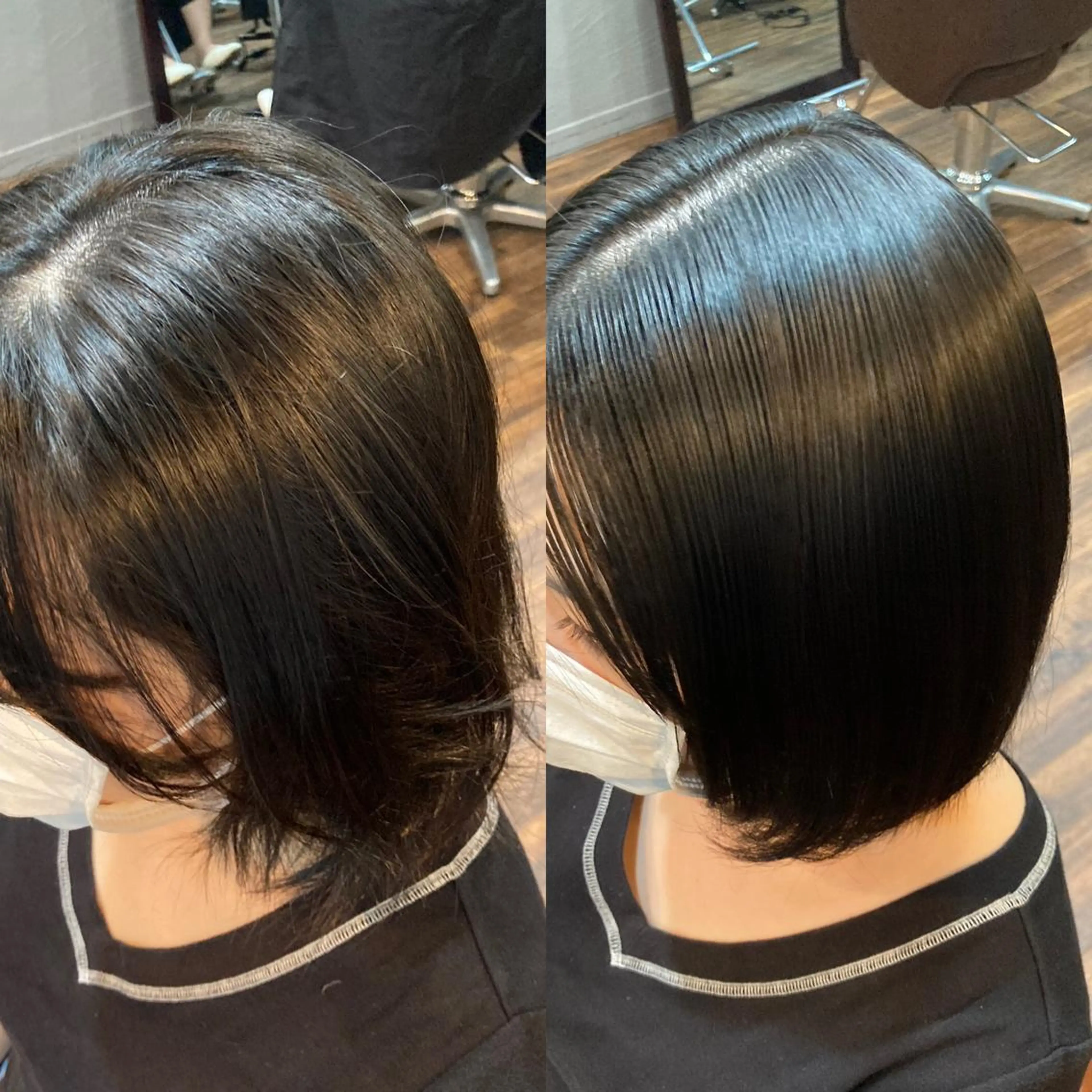 ミディアム ミディアムパーマ ボブ くせ毛 髪質改善 縮毛矯正 縮毛矯正 トリートメント FUGO原宿【代表】 髪質改善/イイヌマのヘアスタイル