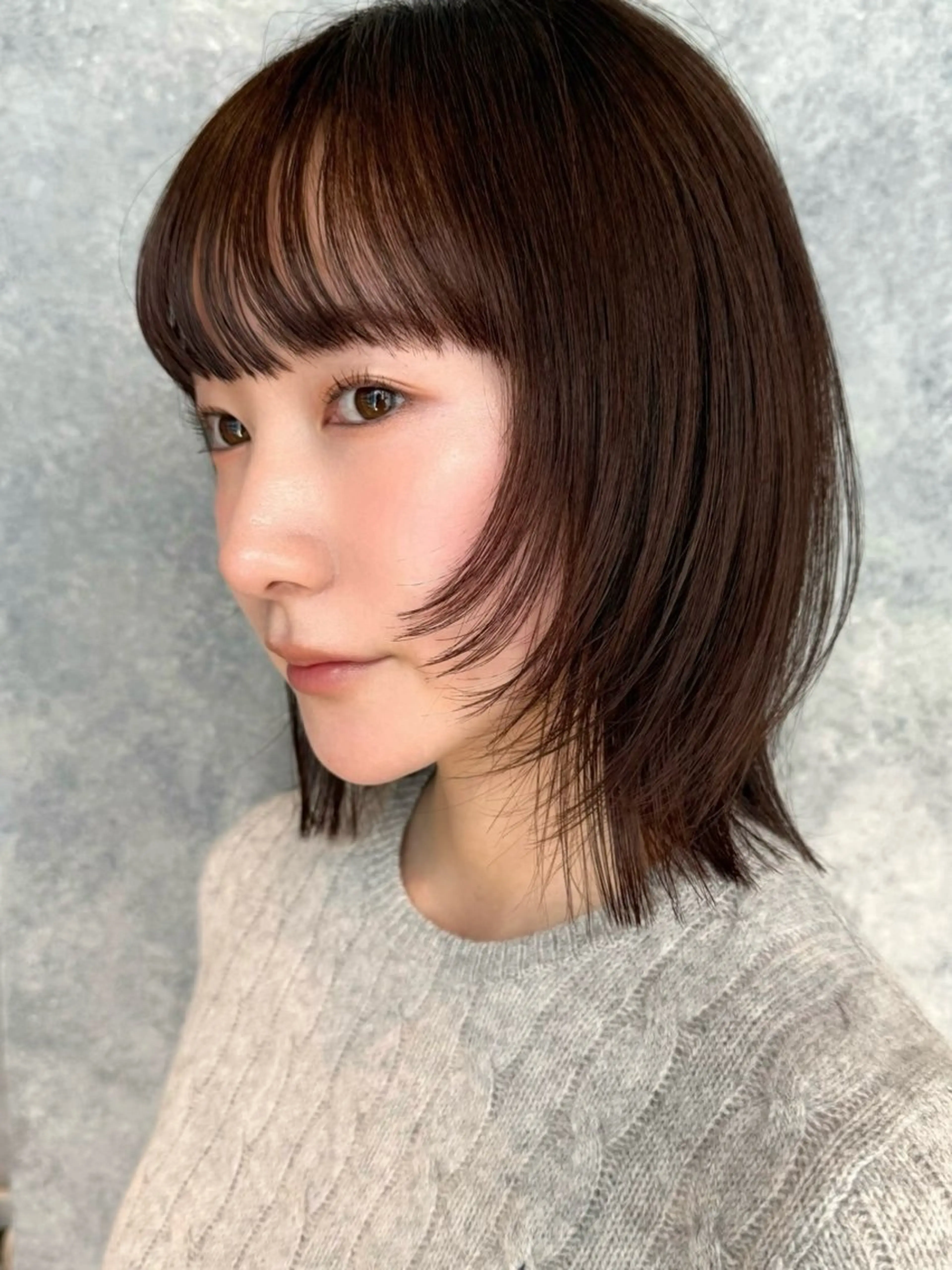 ミディアム 金井蛍祐/くびれボブ /透明感カラー/艶髪のヘアスタイル